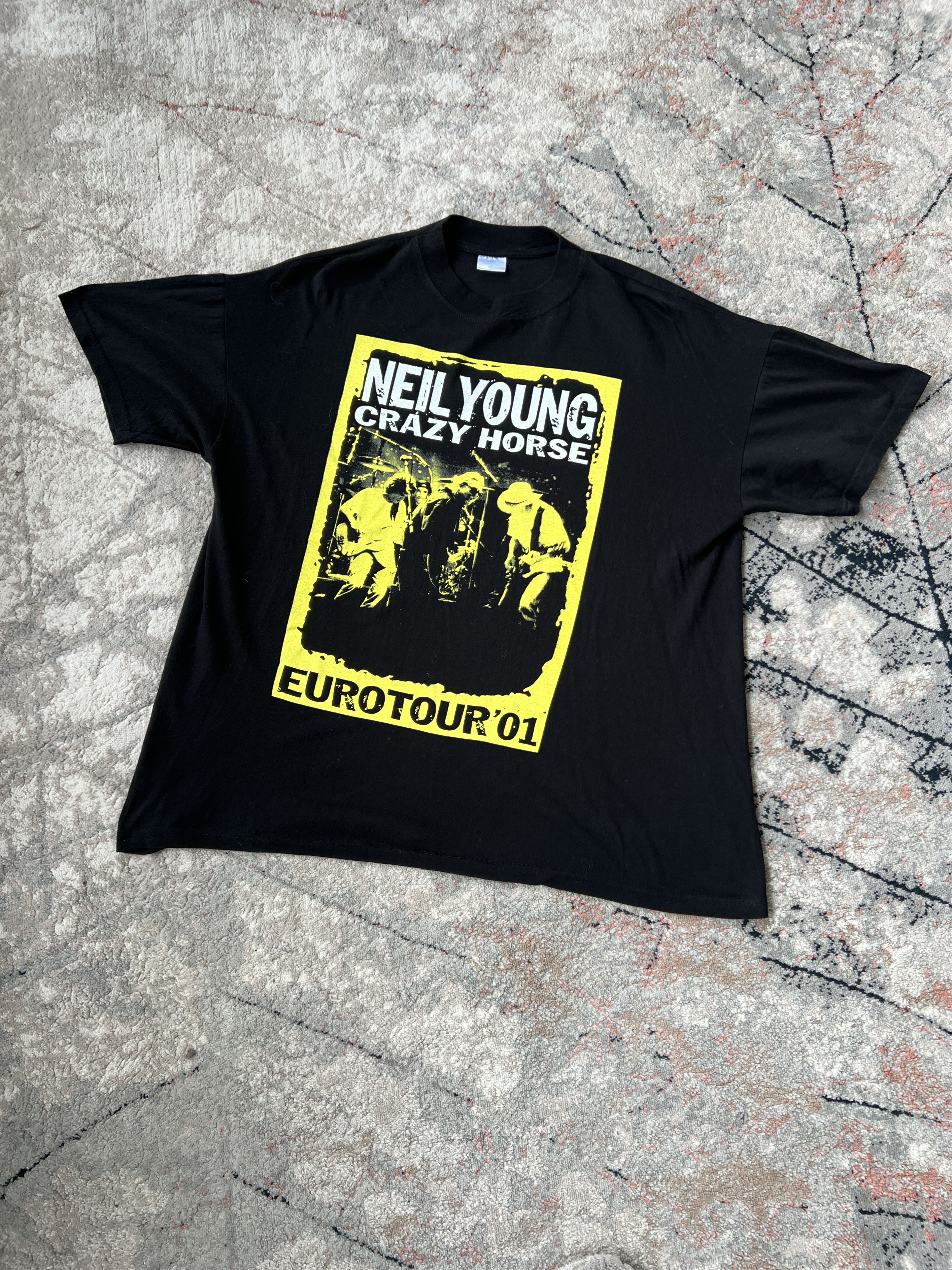 Vintage 2001 Neil Young Crazy Horse Euro Tour Tee Hoodie, Sweatshirt | PodTeesHub.com