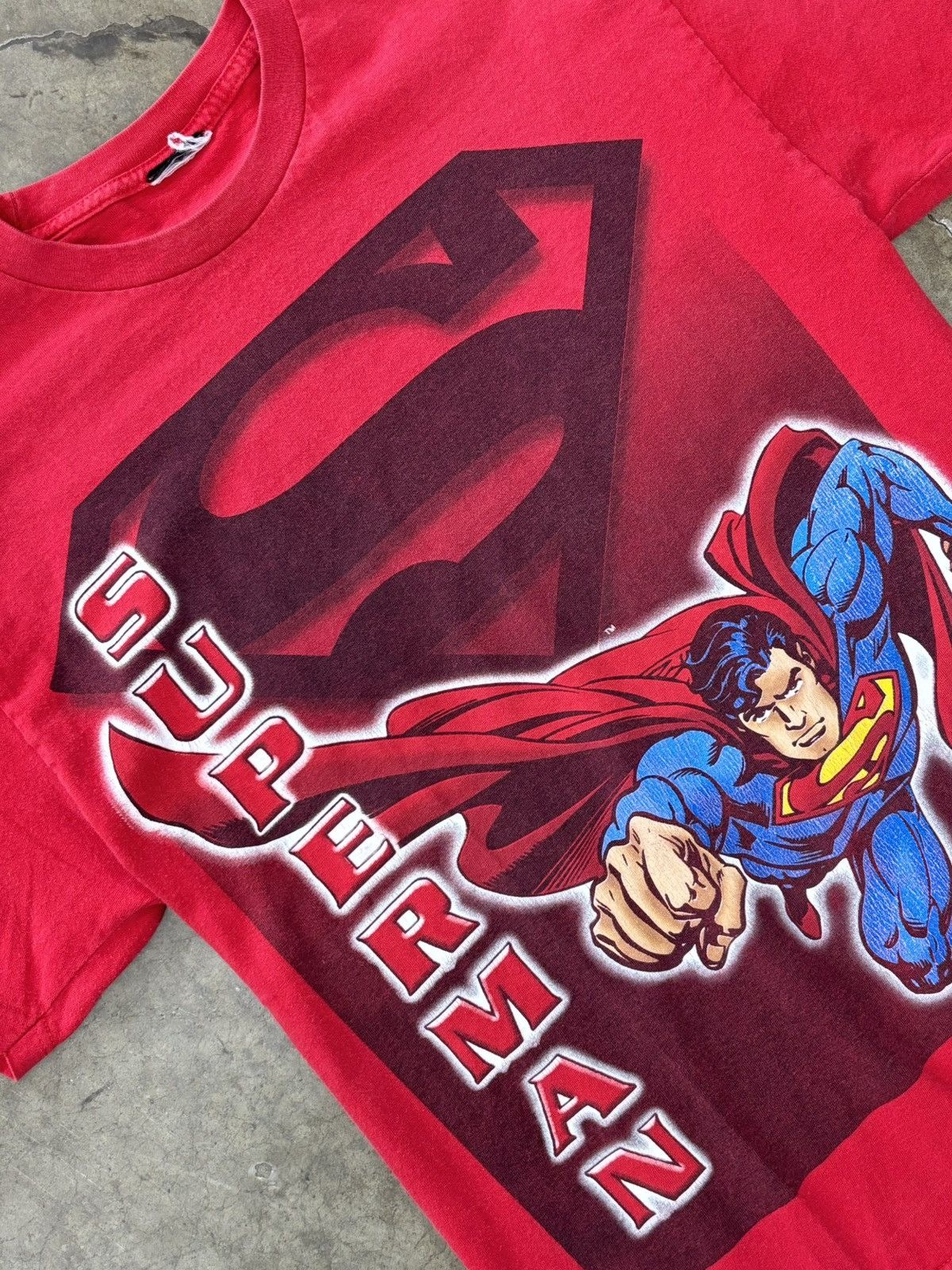 Vintage Superman Man Fly S Logo Tee Large Hoodie, Sweatshirt | PodTeesHub.com