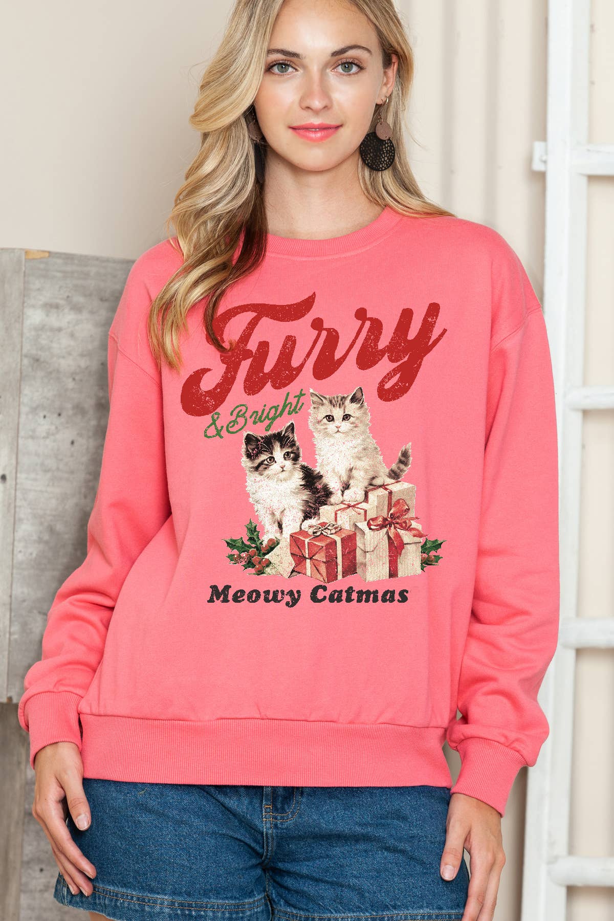 Meowy Catmast Furry N Bright Crewneck Sweatshirt T-Shirts, Hoodie | PodTeesHub.com