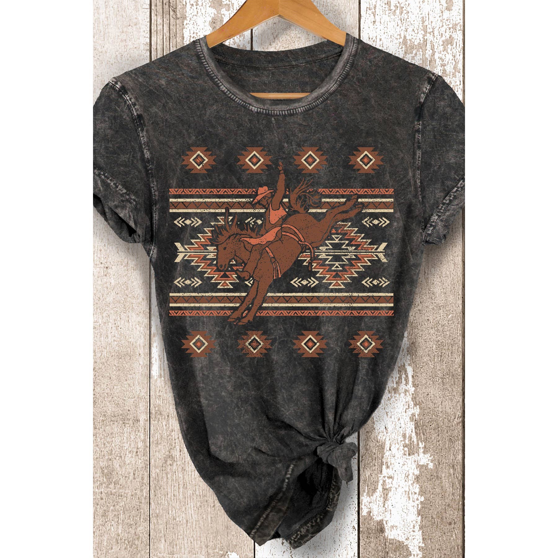 Cowgirl On Horse Mineral Wash T Shirt Hoodie, Sweatshirt | PodTeesHub.com