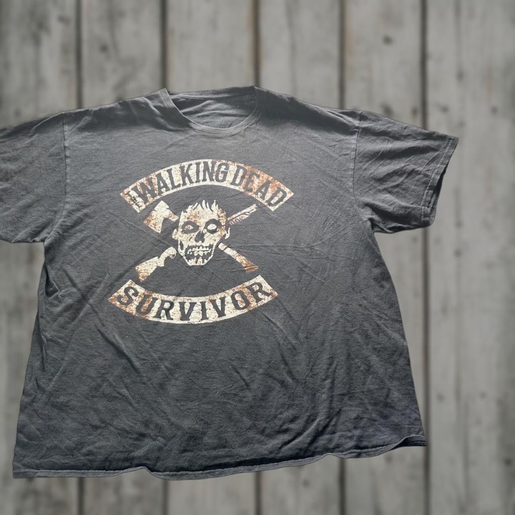 Vintage Walking Dead Survivor Shirt Mens Large Black Zombie Graphic Tee Horror Tv Show Hoodie, Sweatshirt | PodTeesHub.com