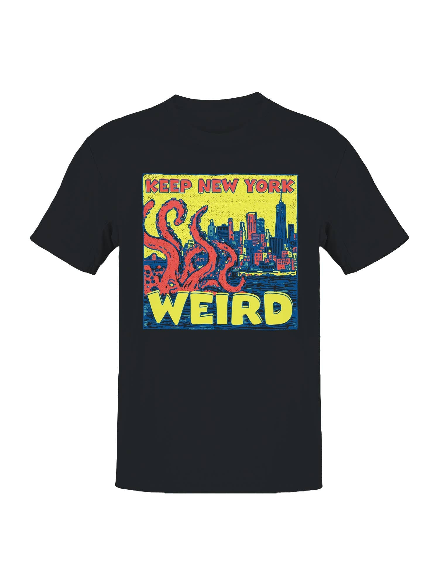 Keep New York Weird Octopus Art Men's T-Shirt Hoodie, Sweatshirt | PodTeesHub.com