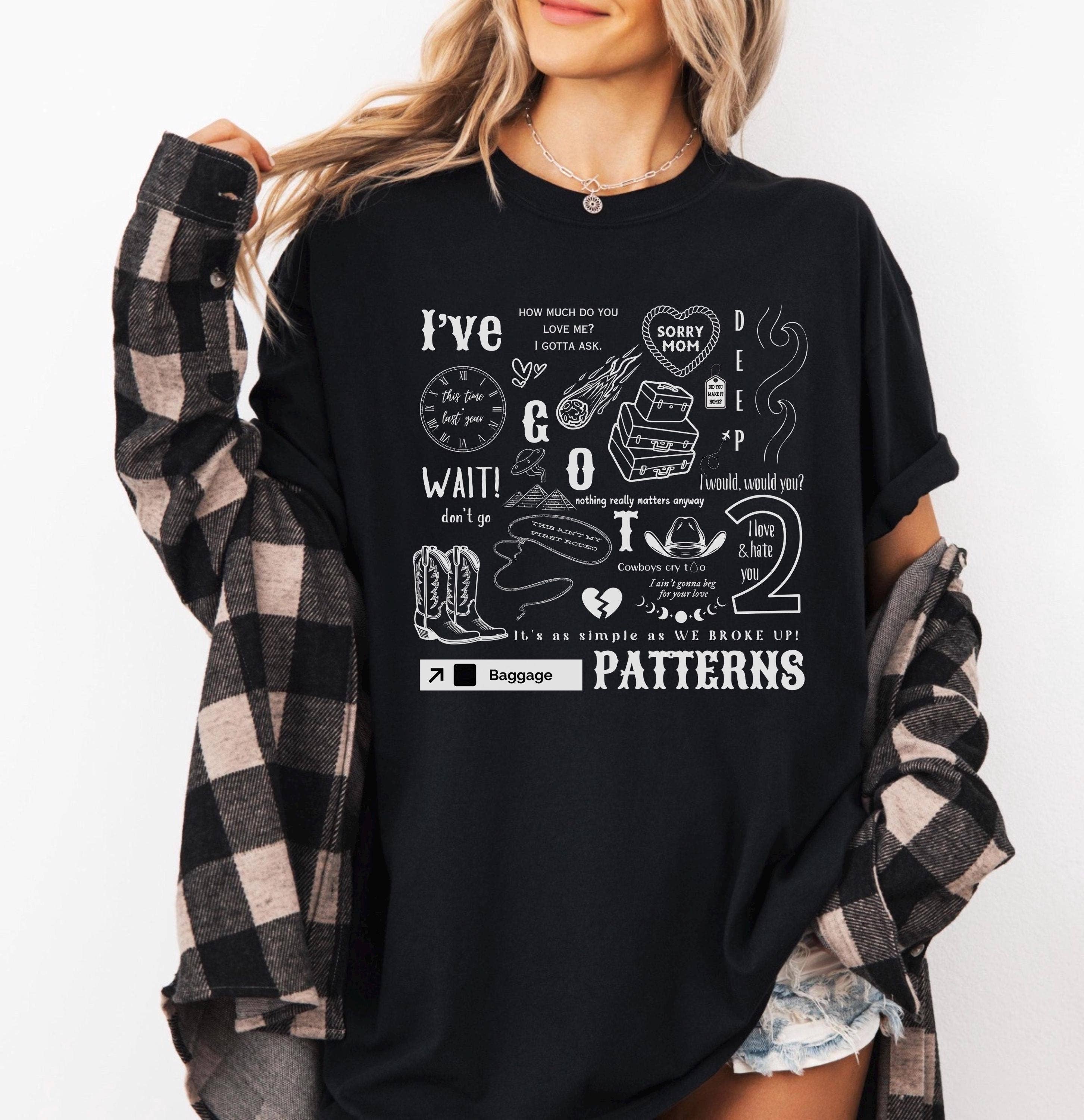Patterns Album Collage Comfort Colors Tshirt Tour Fashion Hoodie, Sweatshirt | PodTeesHub.com