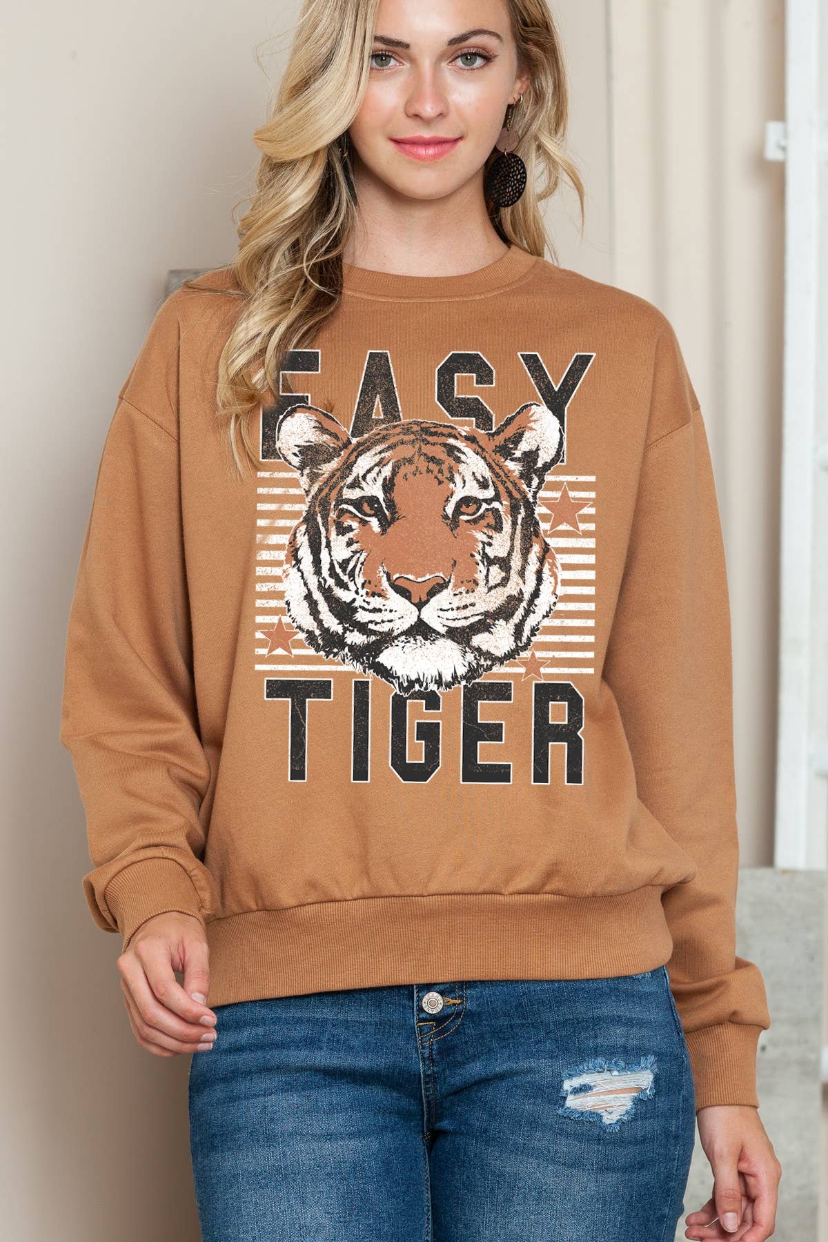 Easy Tiger- Long Sleeve Sweatshirt T-Shirts, Hoodie | PodTeesHub.com