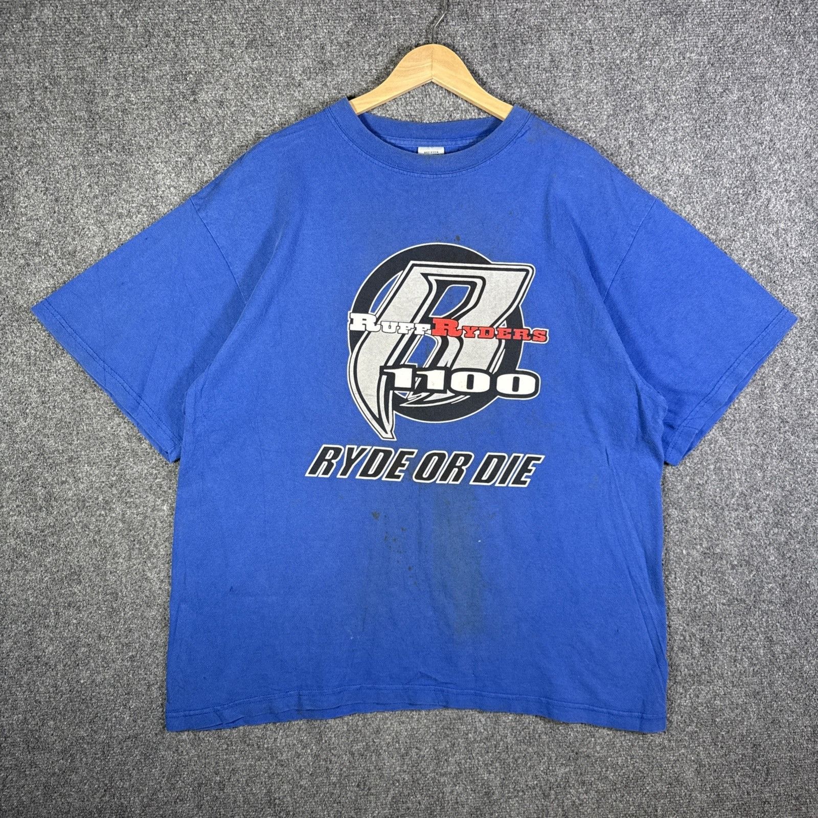 Rap Tees Vintage Ruff Ryders Shirt Xl Blue 90s Ryde Or Die Dmx Rap Hoodie, Sweatshirt | PodTeesHub.com