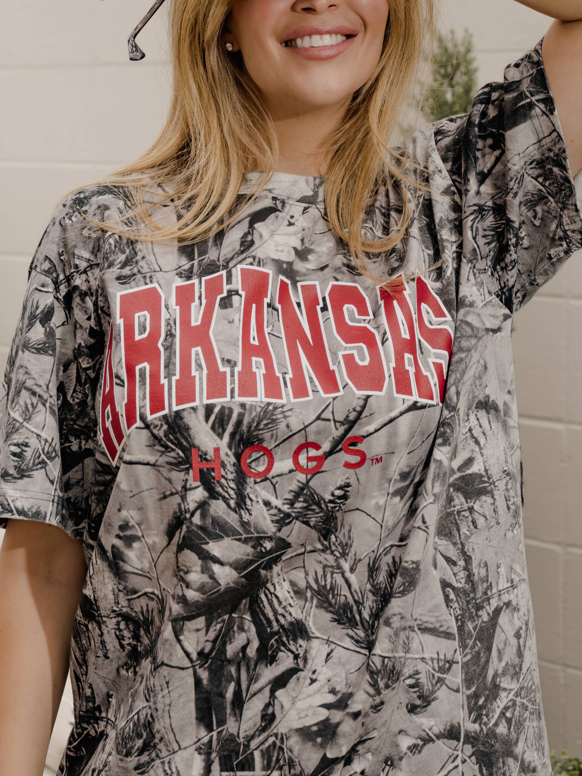 Arkansas Razorbacks Filled Gault Black/White Camo Tee Hoodie, Sweatshirt | PodTeesHub.com