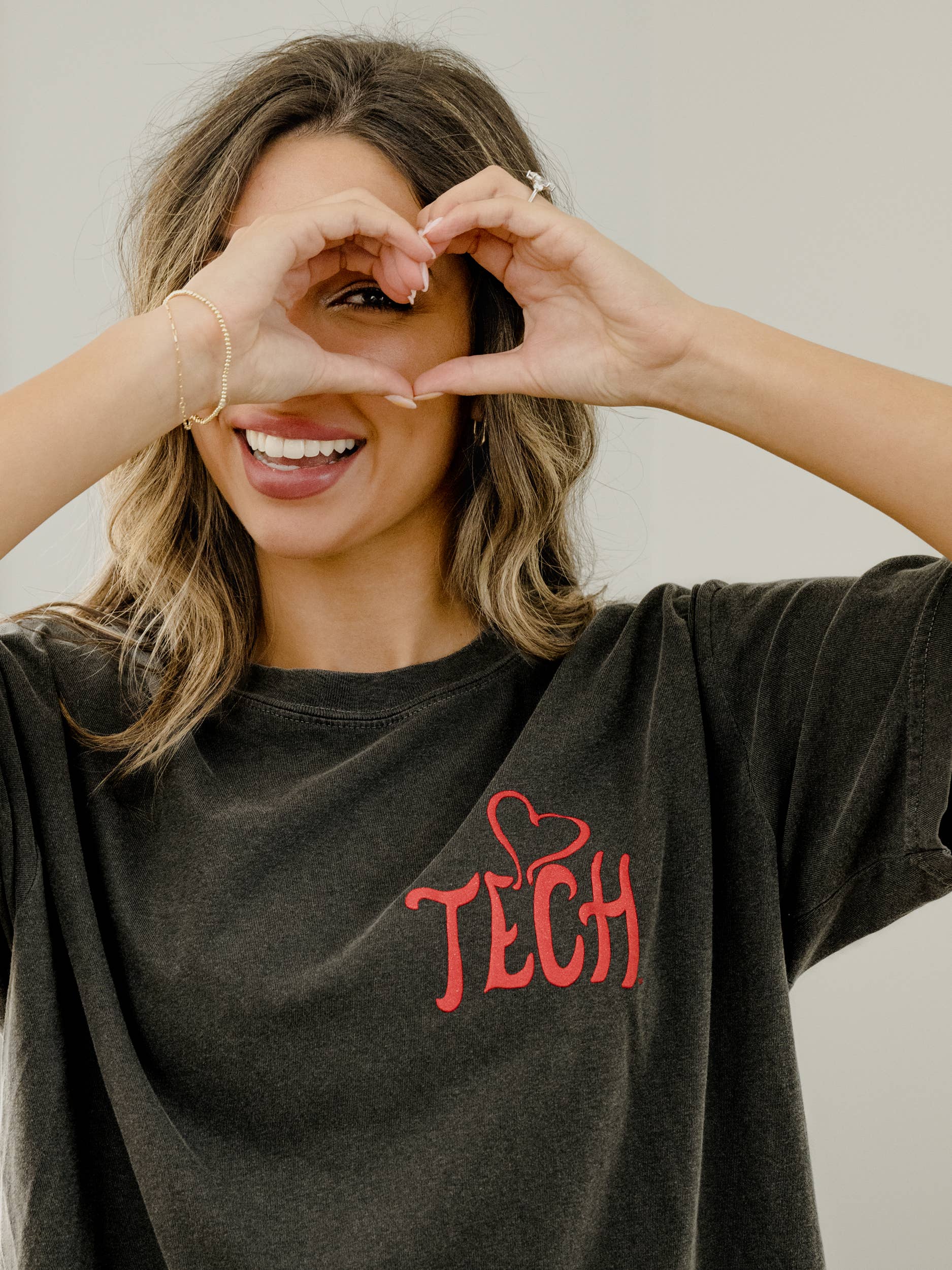 Texas Tech Lyric Puff Ink Pepper Comfort Colors Tee Hoodie, Sweatshirt | PodTeesHub.com
