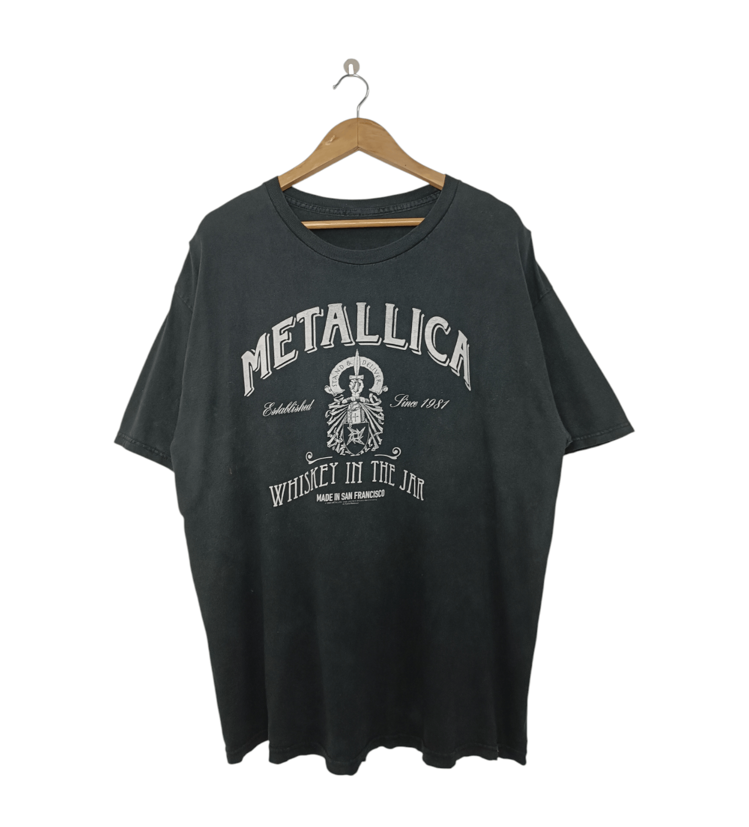 Band Tees Thrash Faded Vintage Metallica Whiskey In The Jar Megadeth Hoodie, Sweatshirt | PodTeesHub.com