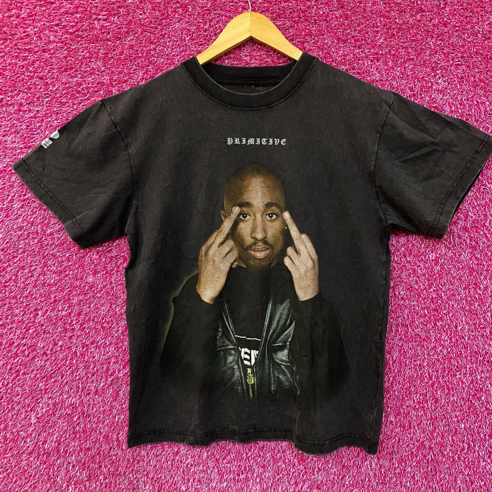 Tupac Double Finger Hip Hop T Shirt Small Hoodie, Sweatshirt | PodTeesHub.com