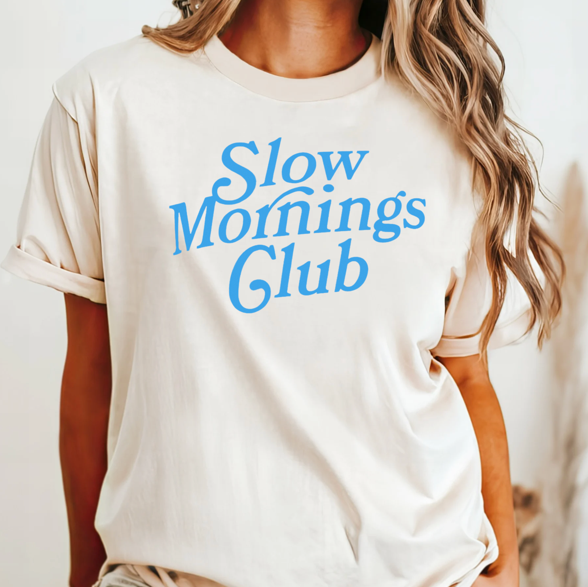 Slow Mornings Club Comfort Color Tee Hoodie, Sweatshirt | PodTeesHub.com
