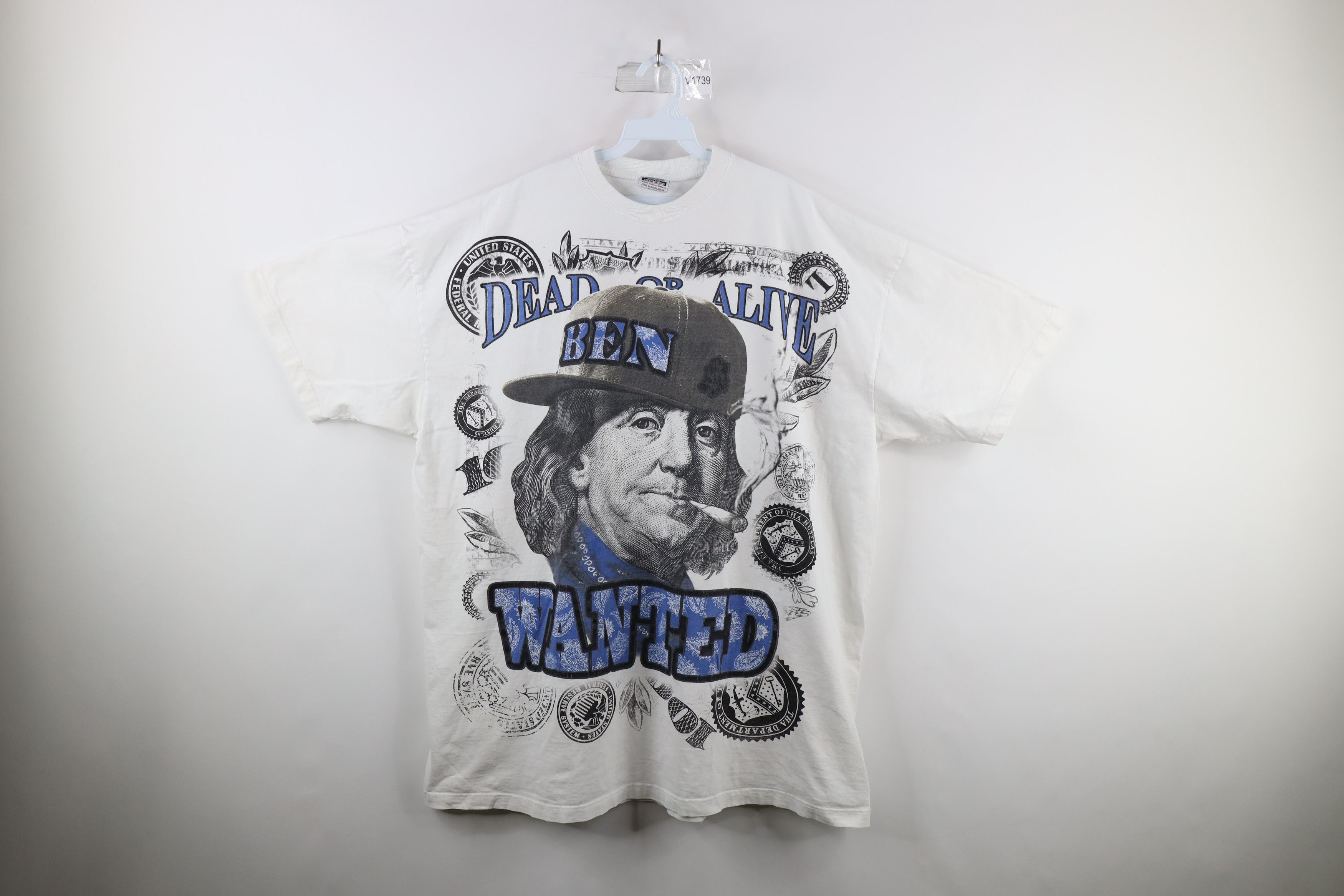 Vintage Streetwear Spell Out Ben Franklin Hip Hop T Shirt Hoodie, Sweatshirt | PodTeesHub.com