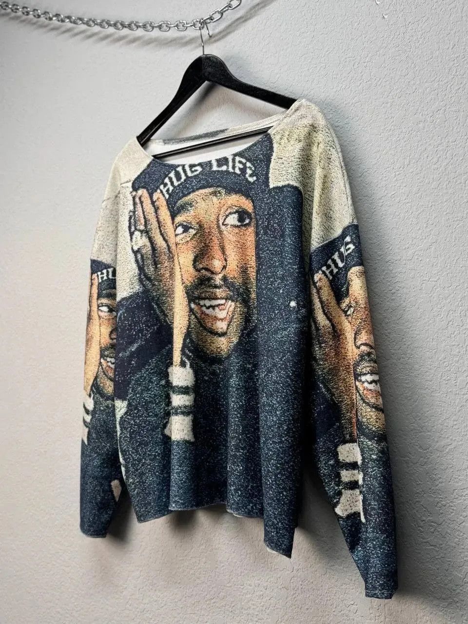 Rap Tees Vintage Tupac Shakur 2pac Bling Big Face Hip Hop Rap T Shirt Hoodie, Sweatshirt | PodTeesHub.com