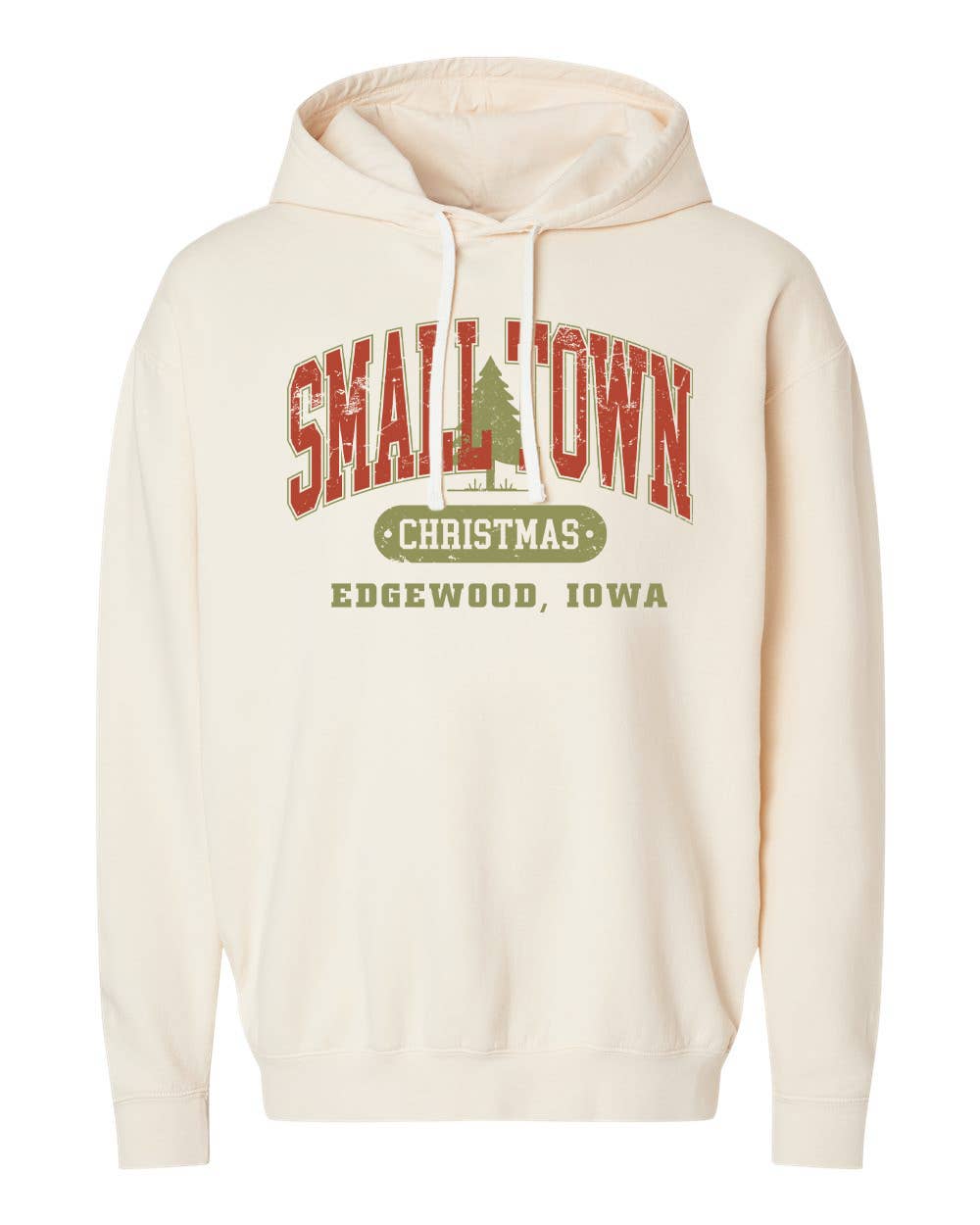 Small Town Christmas Tree Personalized Hoodie T-Shirts, Sweatshirt | PodTeesHub.com