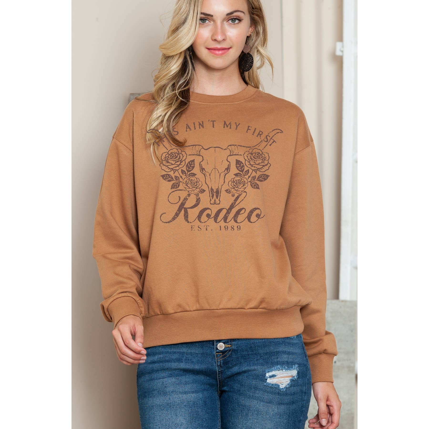 This Aint My First Rodeo Crewneck Sweater T-Shirts, Hoodie, Sweatshirt | PodTeesHub.com