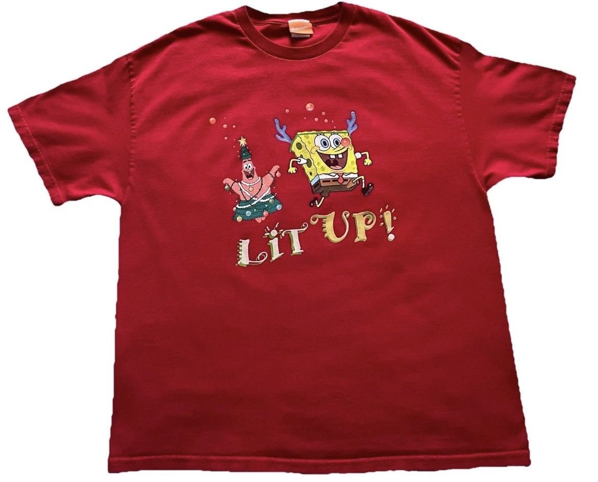Vintage 2004 Spongebob Promo T Shirt Red Xl Cartoon Y2k Hoodie, Sweatshirt | PodTeesHub.com