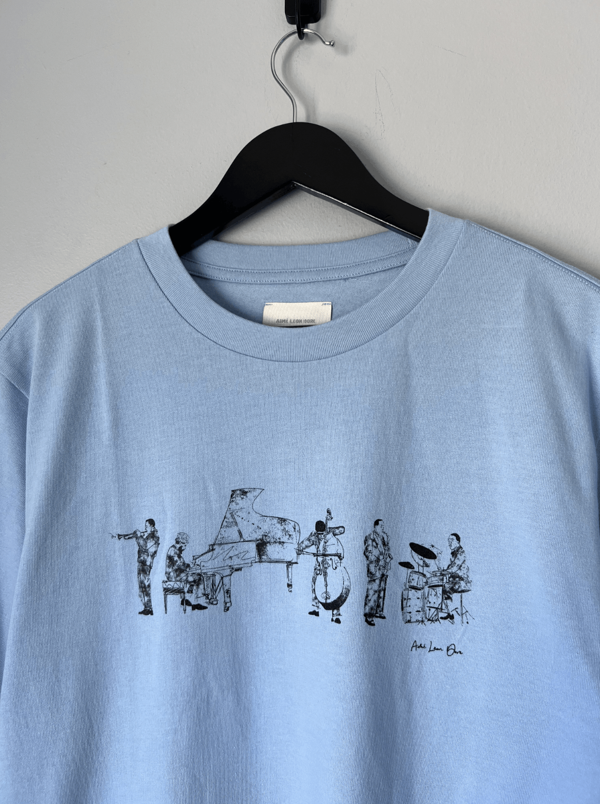 Leon Dore Aime Leon Dore Musician Graphic Tee In Blue Hoodie, Sweatshirt | PodTeesHub.com