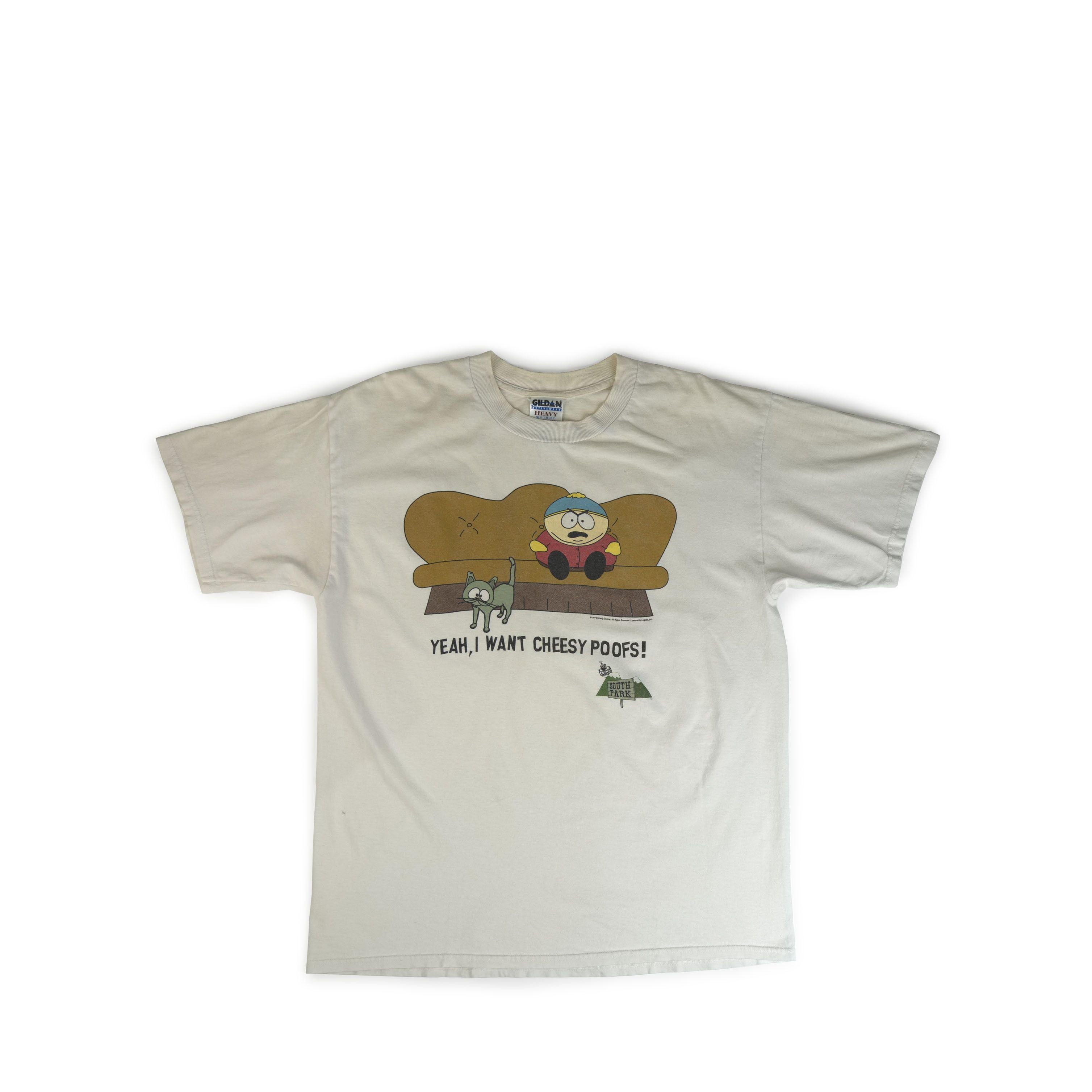 Vintage 1997 South Park Cheesy Poofs Tee Shirt Hoodie, Sweatshirt | PodTeesHub.com