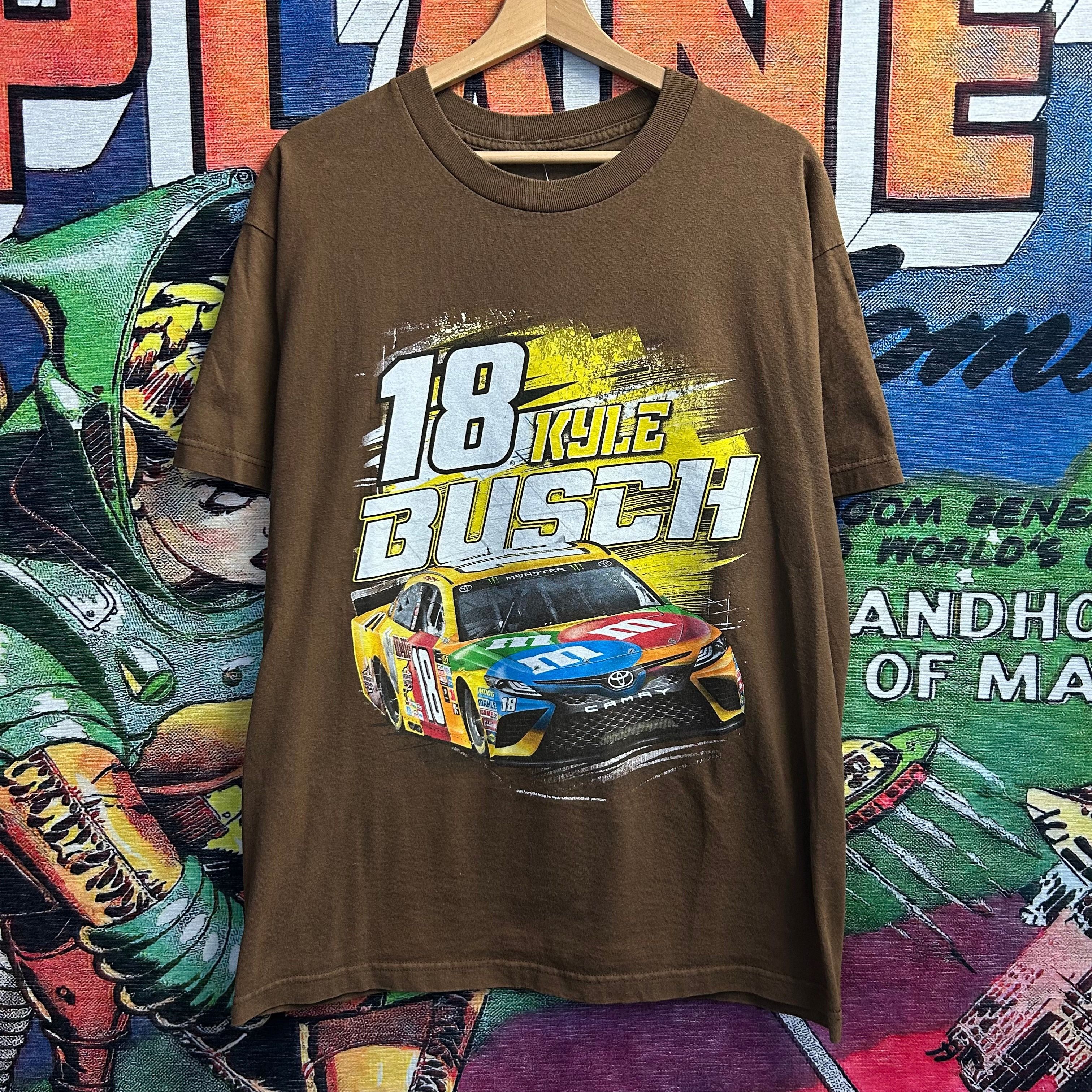 Nascar Kyle Busch Tee Size Large Hoodie, Sweatshirt | PodTeesHub.com