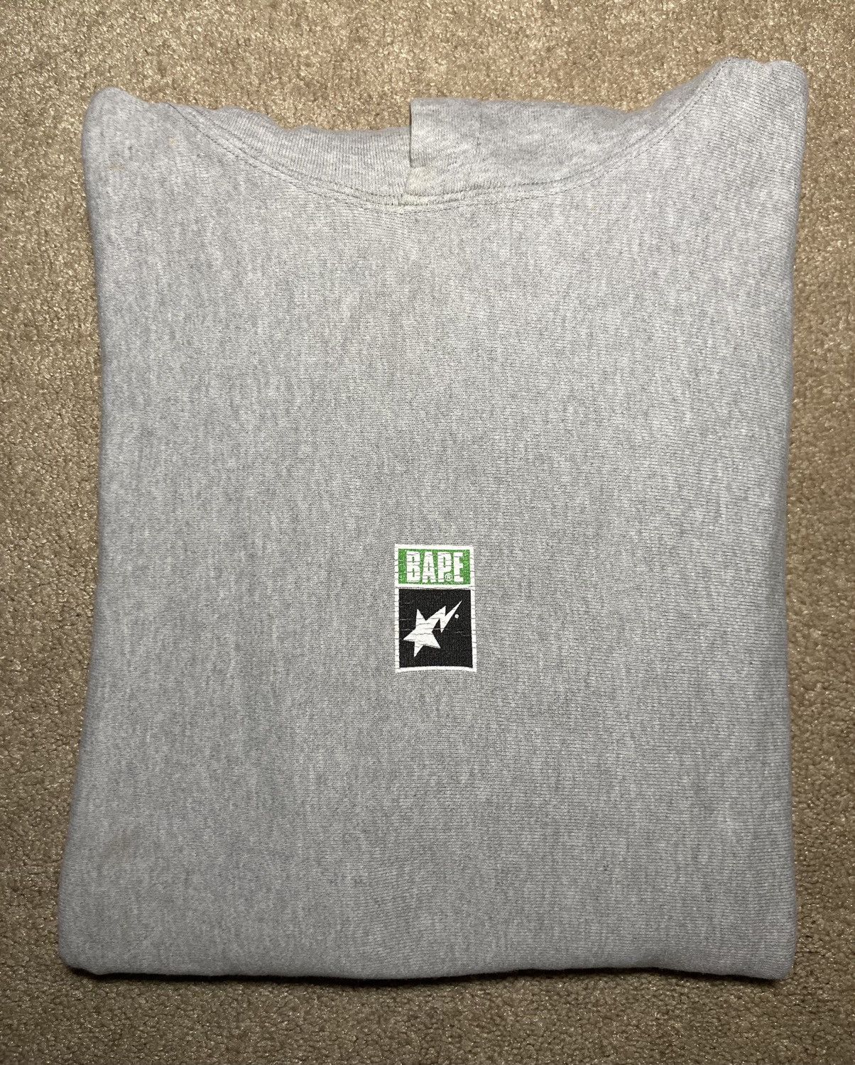 2005 Bape Sta Logo Sweatshirt Small Gray Green Nigo Og Ape T-Shirts, Hoodie | PodTeesHub.com