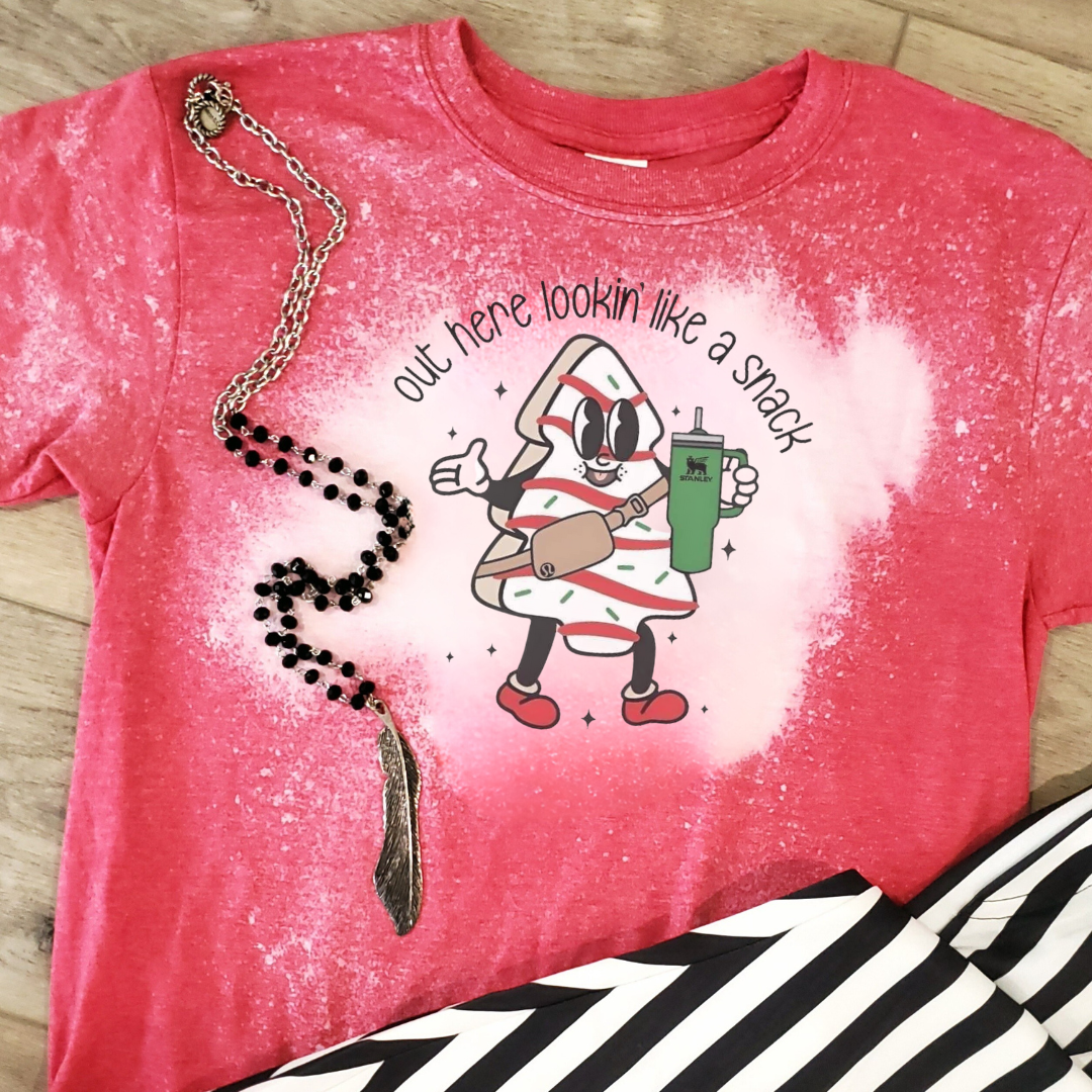 Out Here Lookin' Like A Snack Christmas Tree Cake Tee Shirt Hoodie, Sweatshirt | PodTeesHub.com