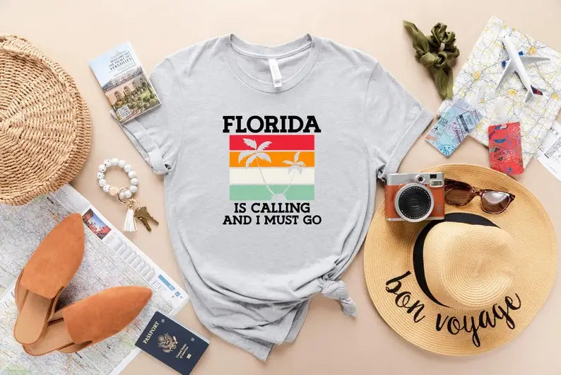 Florida Is Calling I Must Go T-Shirt Hoodie, Sweatshirt | PodTeesHub.com