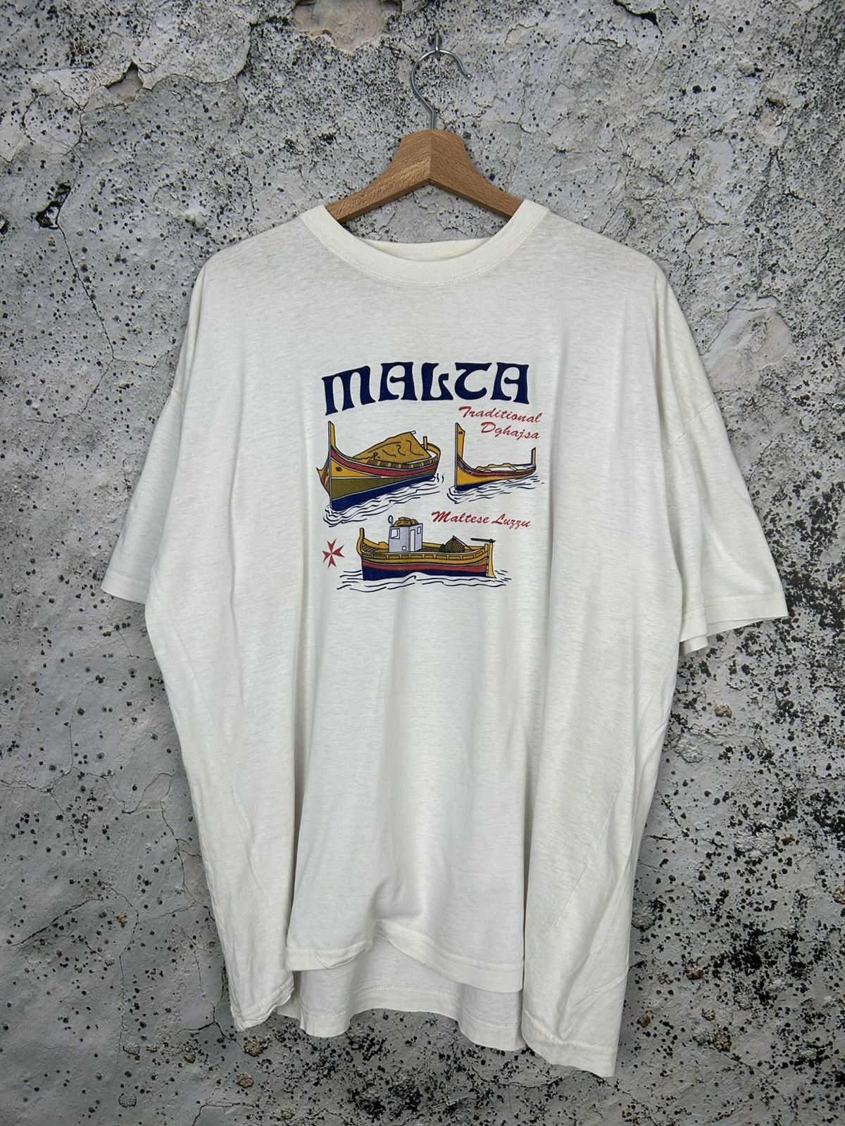 Vintage Malta Graphic Tee Tourist Baggy Skate Retro 90s Hoodie, Sweatshirt | PodTeesHub.com