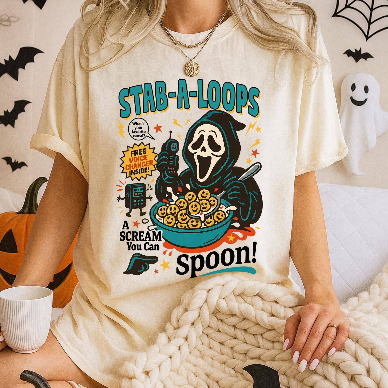 Stab-A-Loops Horror Cereal Box Halloween Shirt Hoodie, Sweatshirt | PodTeesHub.com