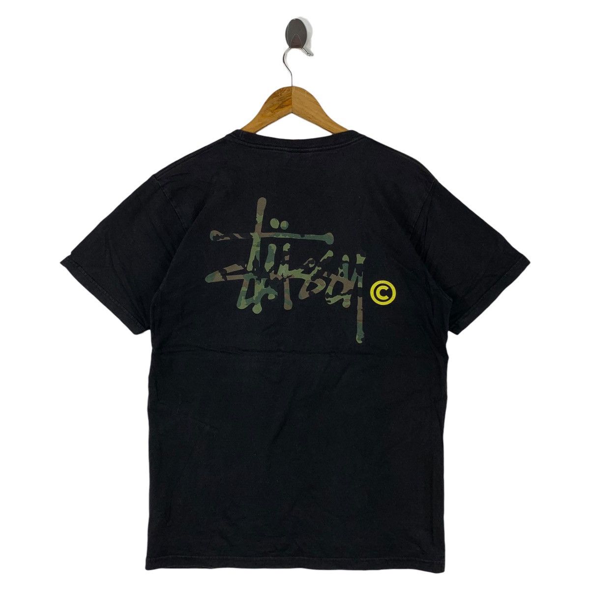 Stussy Big Logo Camouflaged Printed Tee Hoodie, Sweatshirt | PodTeesHub.com