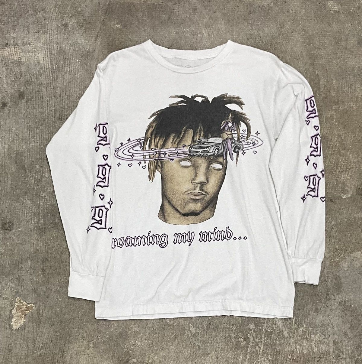 Rap Tees Juice Wrld Roaming My Mind L S T Shirt 999 Hoodie, Sweatshirt | PodTeesHub.com