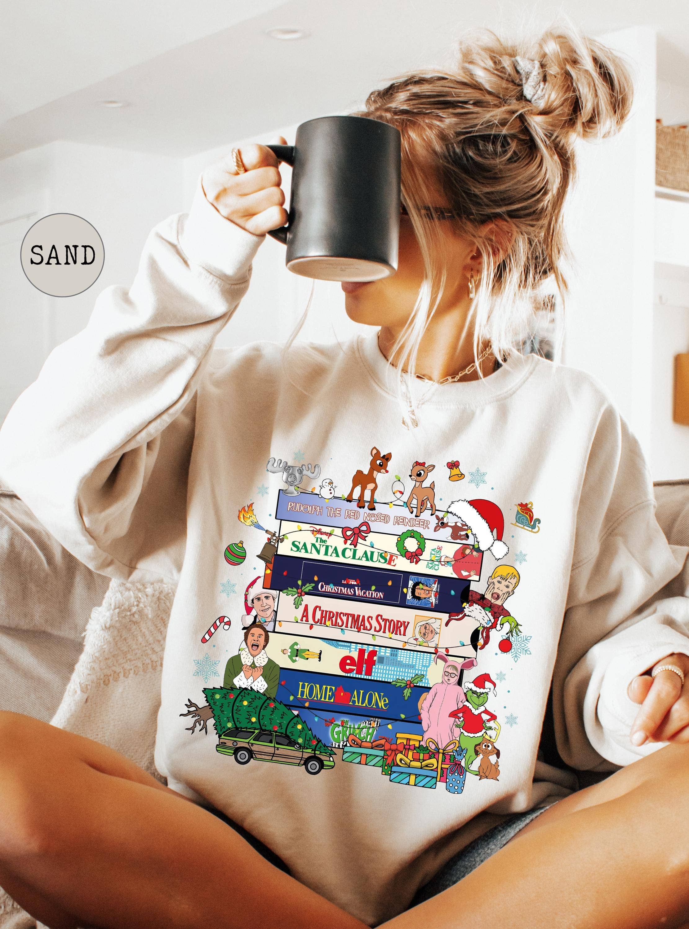 Retro Christmas Crewneck Sweatshirt T-Shirts, Hoodie | PodTeesHub.com