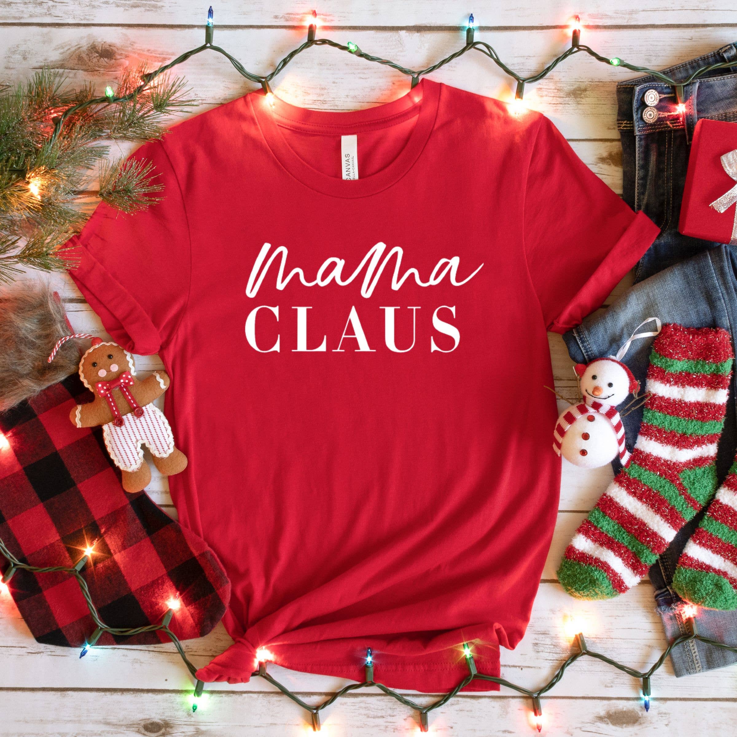 Mama Claus Tee - Christmas Graphic Tee Christmas Sweatshirt Hoodie | PodTeesHub.com