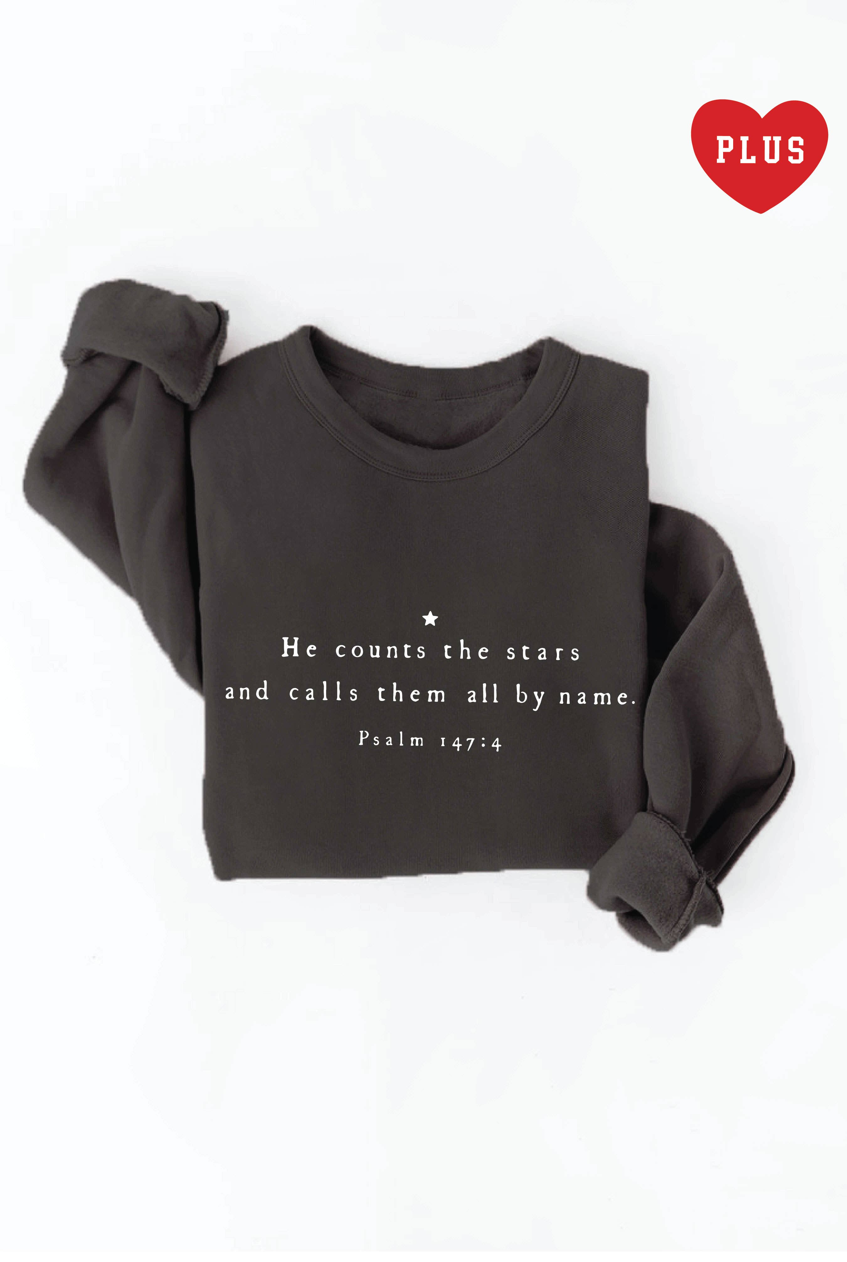He Counts the Stars Plus Graphic Sweatshirt T-Shirts, Hoodie | PodTeesHub.com