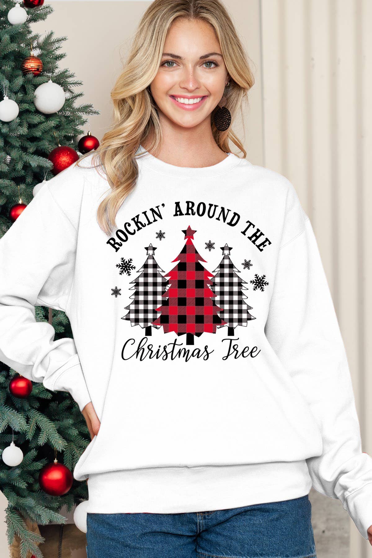 Christmas Tree- Sweatshirt Graphic Print T-Shirts, Hoodie | PodTeesHub.com