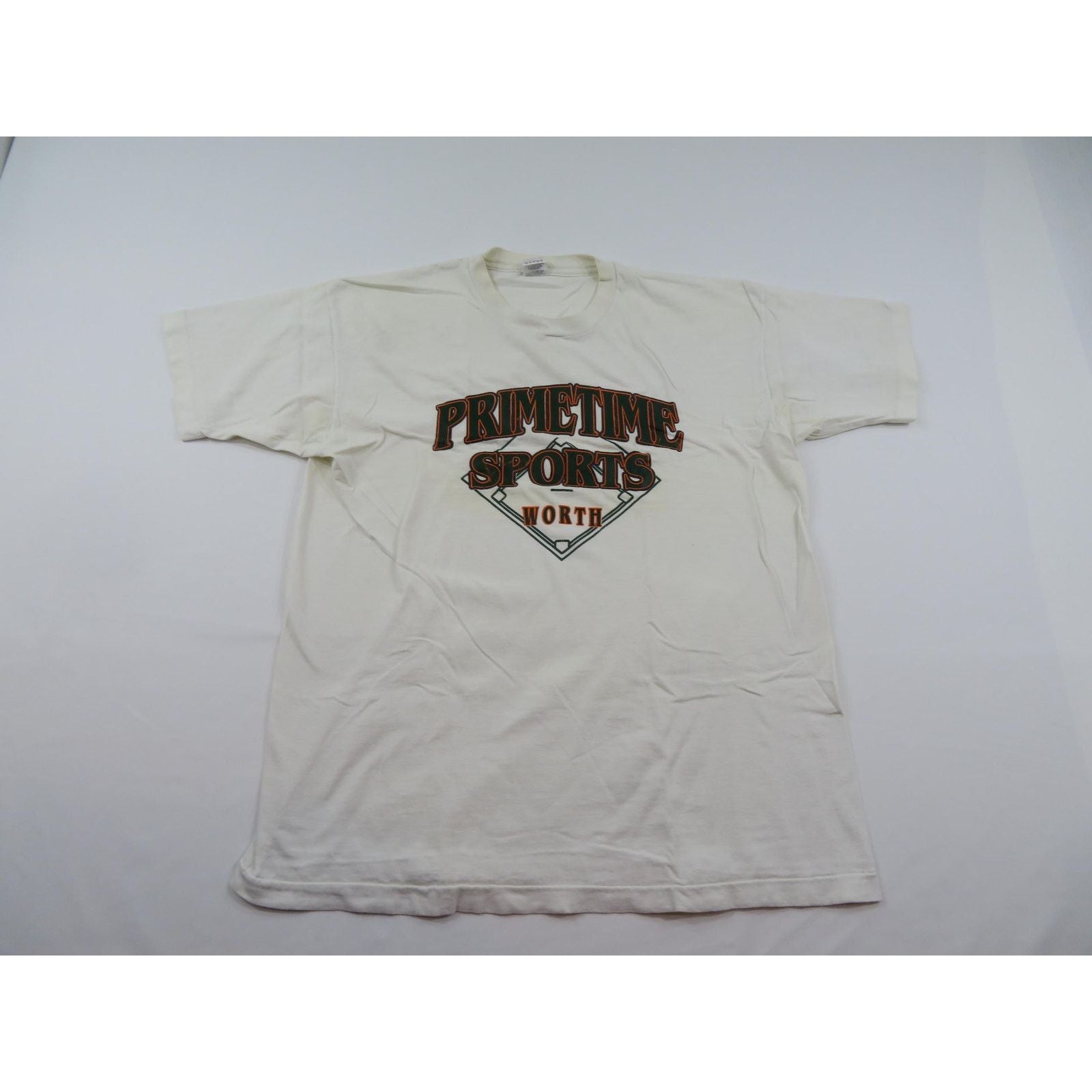 Fruit Of The Loom Vintage Primetime Sports T Shirt White Made In Usa Xl Hoodie, Sweatshirt | PodTeesHub.com