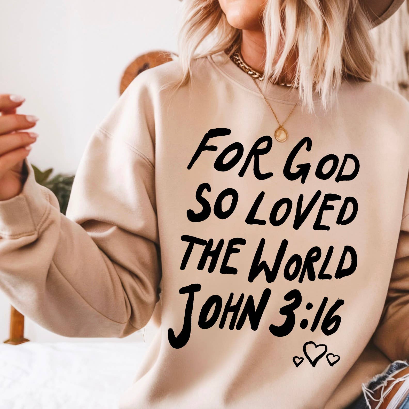 John 3:16  Graphic Sweatshirt | Christian | Valentine's Day T-Shirts, Hoodie | PodTeesHub.com