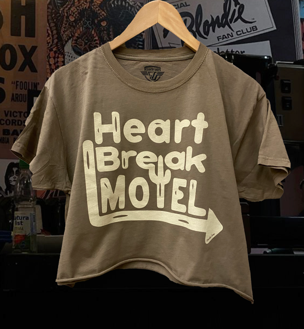 Heart Break Motel Relaxed Cropped T-Shirt Hoodie, Sweatshirt | PodTeesHub.com