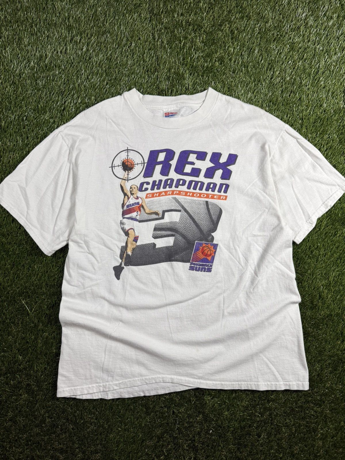 Nba Vintage 90s Phoenix Suns Rex Chapman Basketball Graphic Tee Hoodie, Sweatshirt | PodTeesHub.com