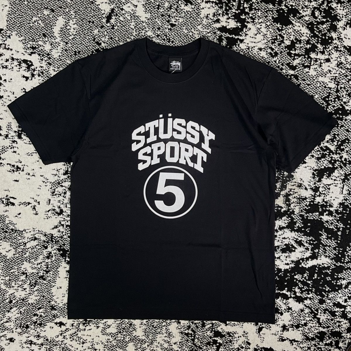 Stussy 5 Sport Tee Black M Hoodie, Sweatshirt | PodTeesHub.com
