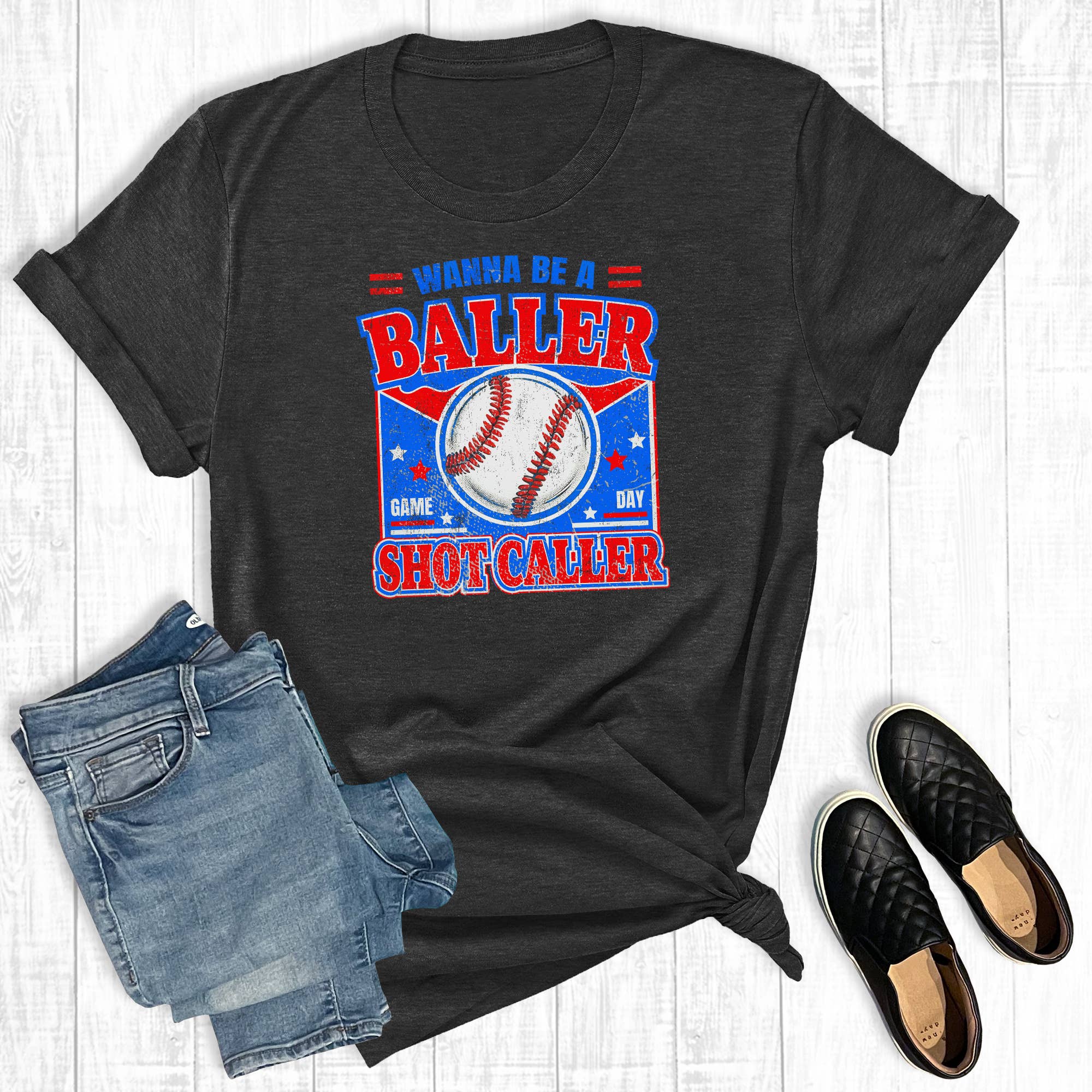 Retro Baseball Shot Caller Graphic Tee Hoodie, Sweatshirt | PodTeesHub.com