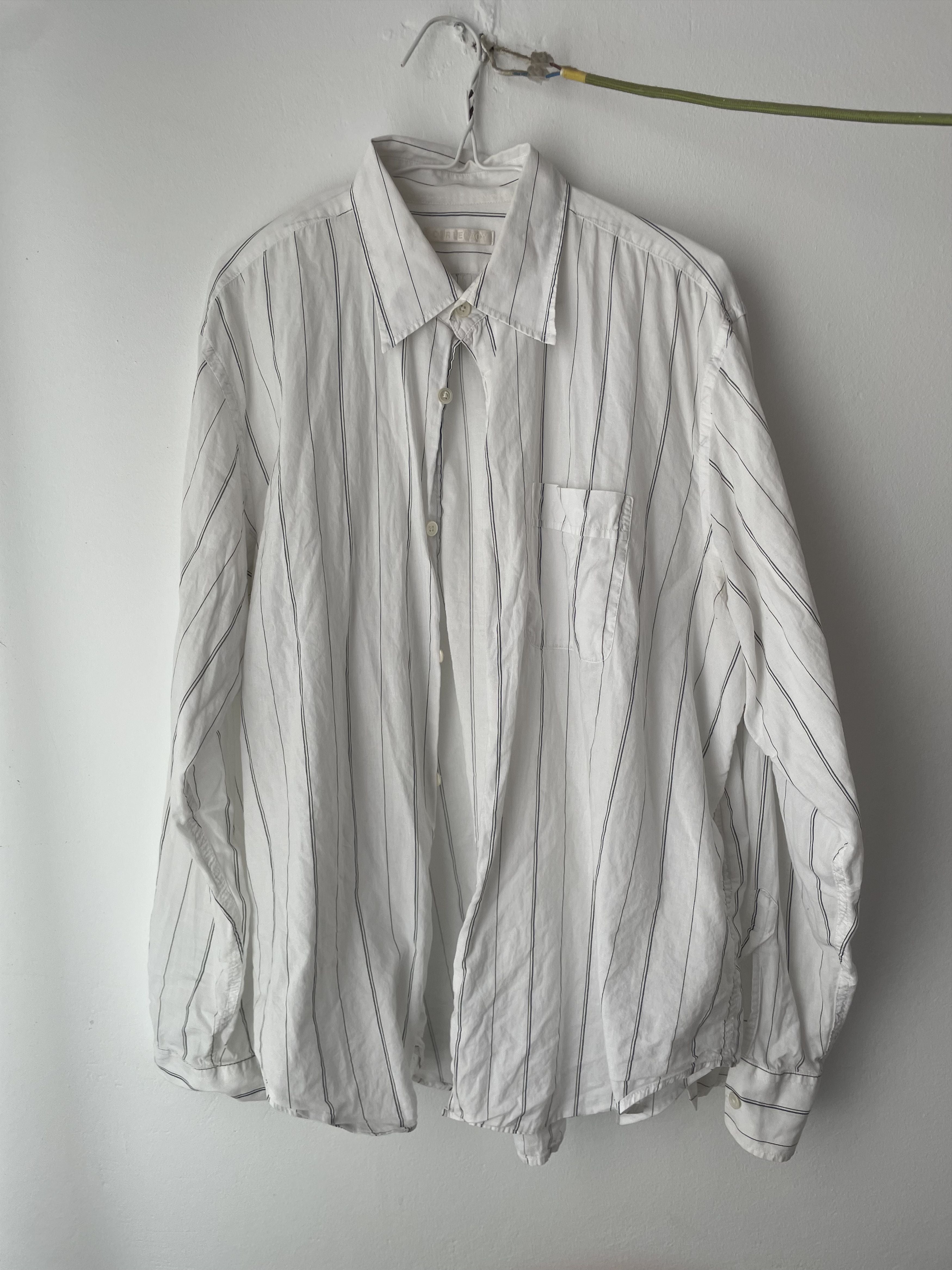Legacy Our Legacy Policy Shirt Pin Stripe Print Voile Large 50 Hoodie, Sweatshirt | PodTeesHub.com