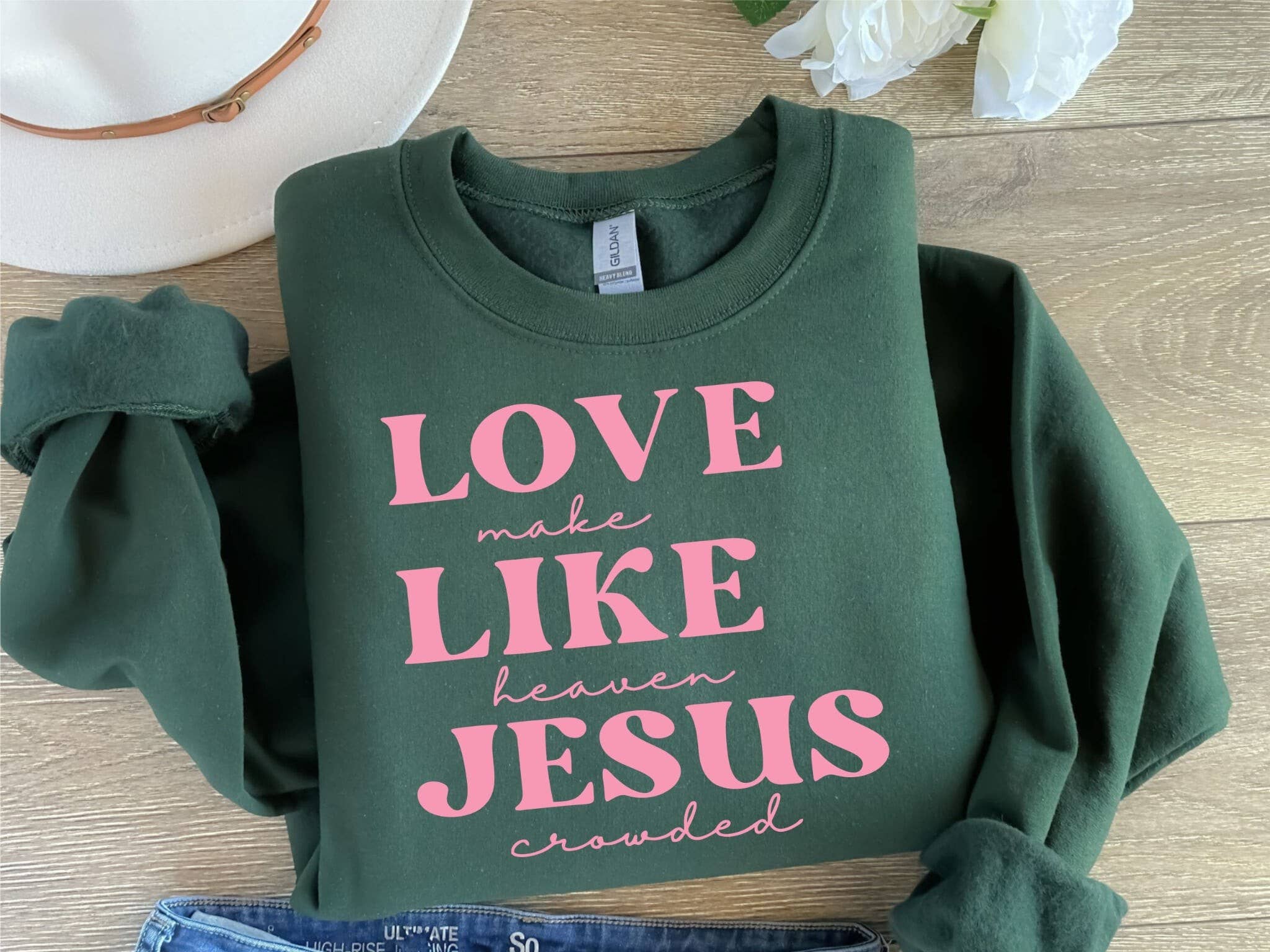 New Christian Love Like Jesus Faith Graphic Sweatshirt T-Shirts, Hoodie | PodTeesHub.com