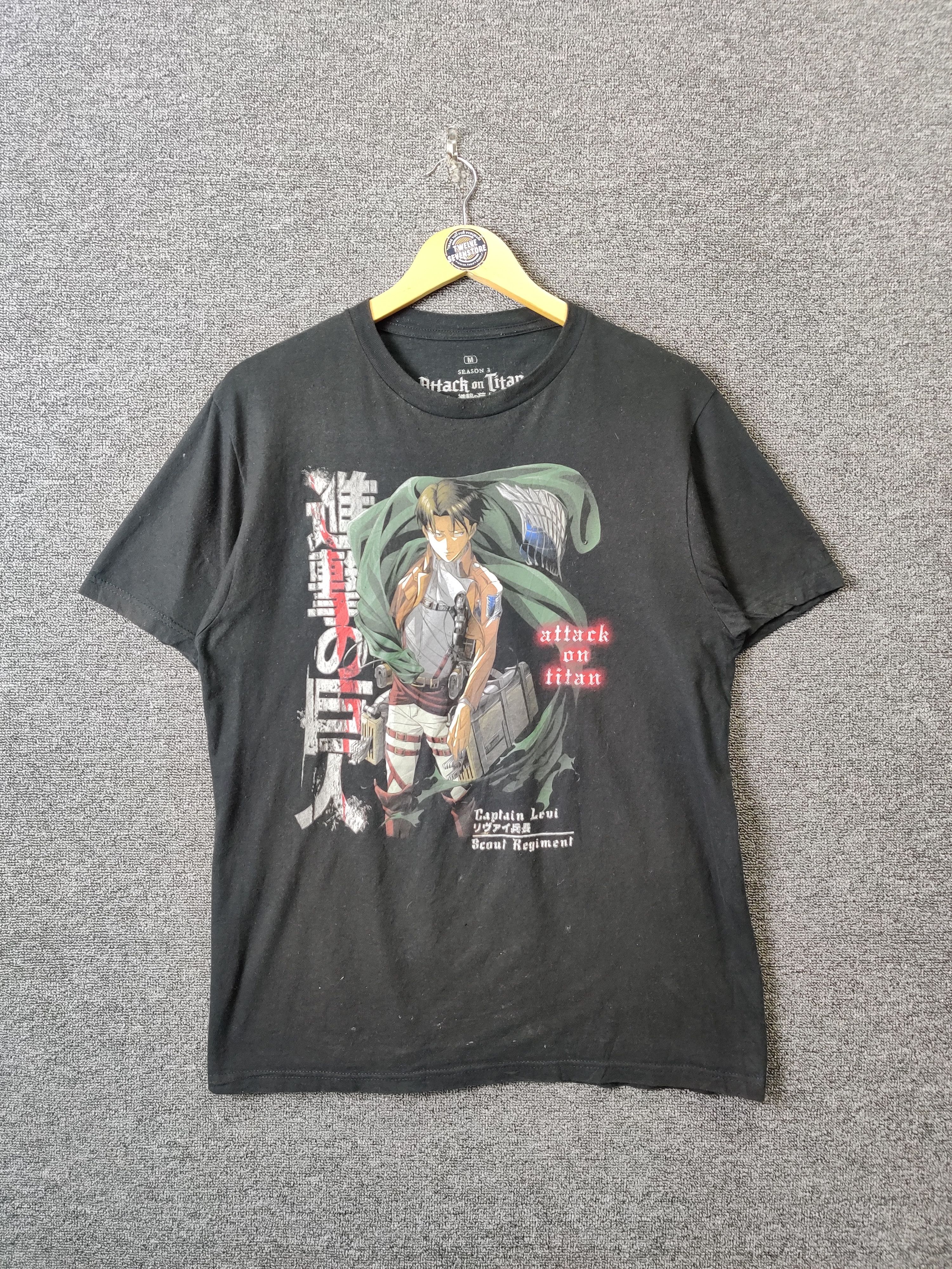 Anime Vintage Attack On Titan Japan Anime Tee Tshirt Hoodie, Sweatshirt | PodTeesHub.com