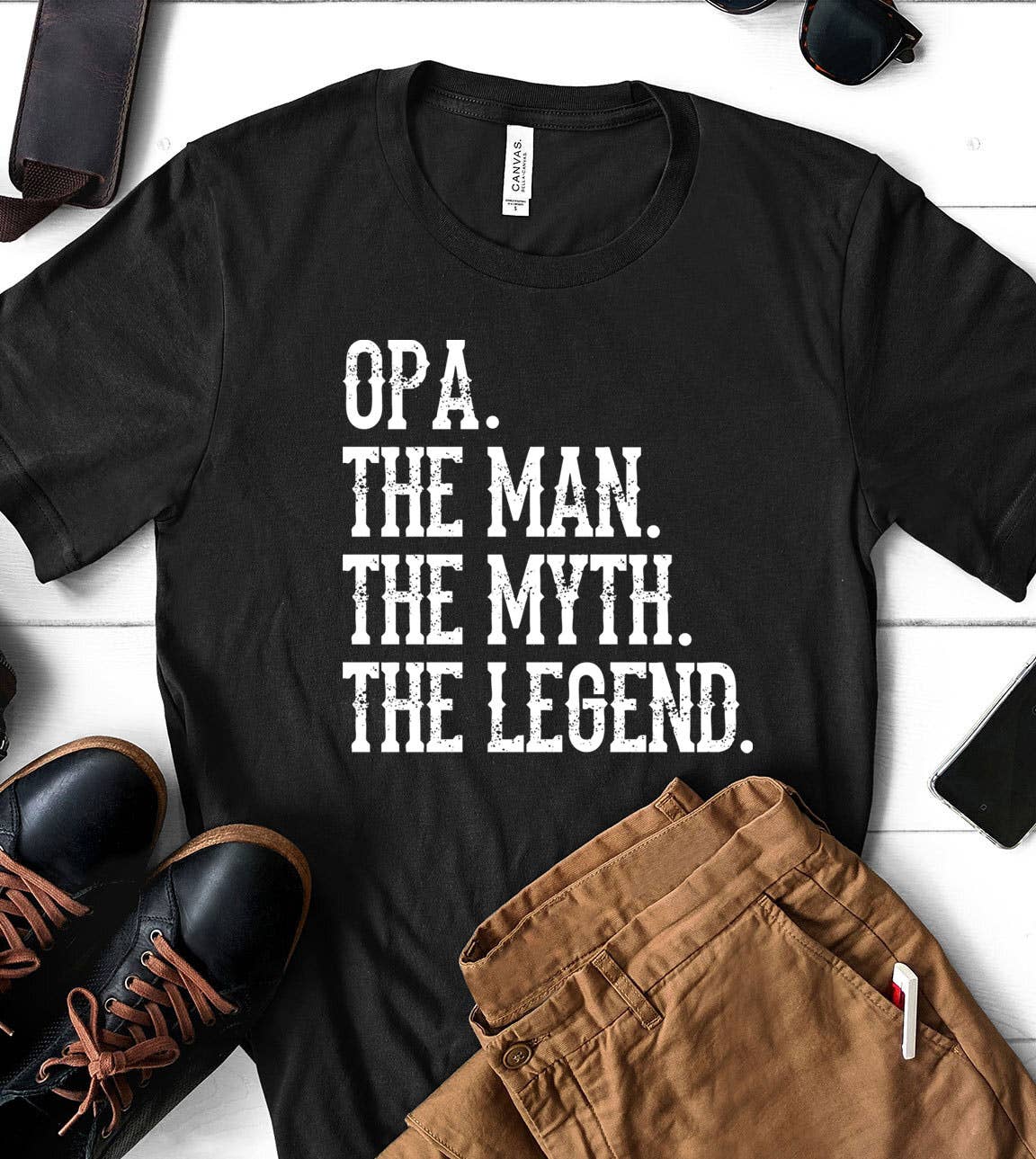 Opa Man Myth Legend - Opa Grandpa Fun Gift Cute T-Shirt Hoodie, Sweatshirt | PodTeesHub.com