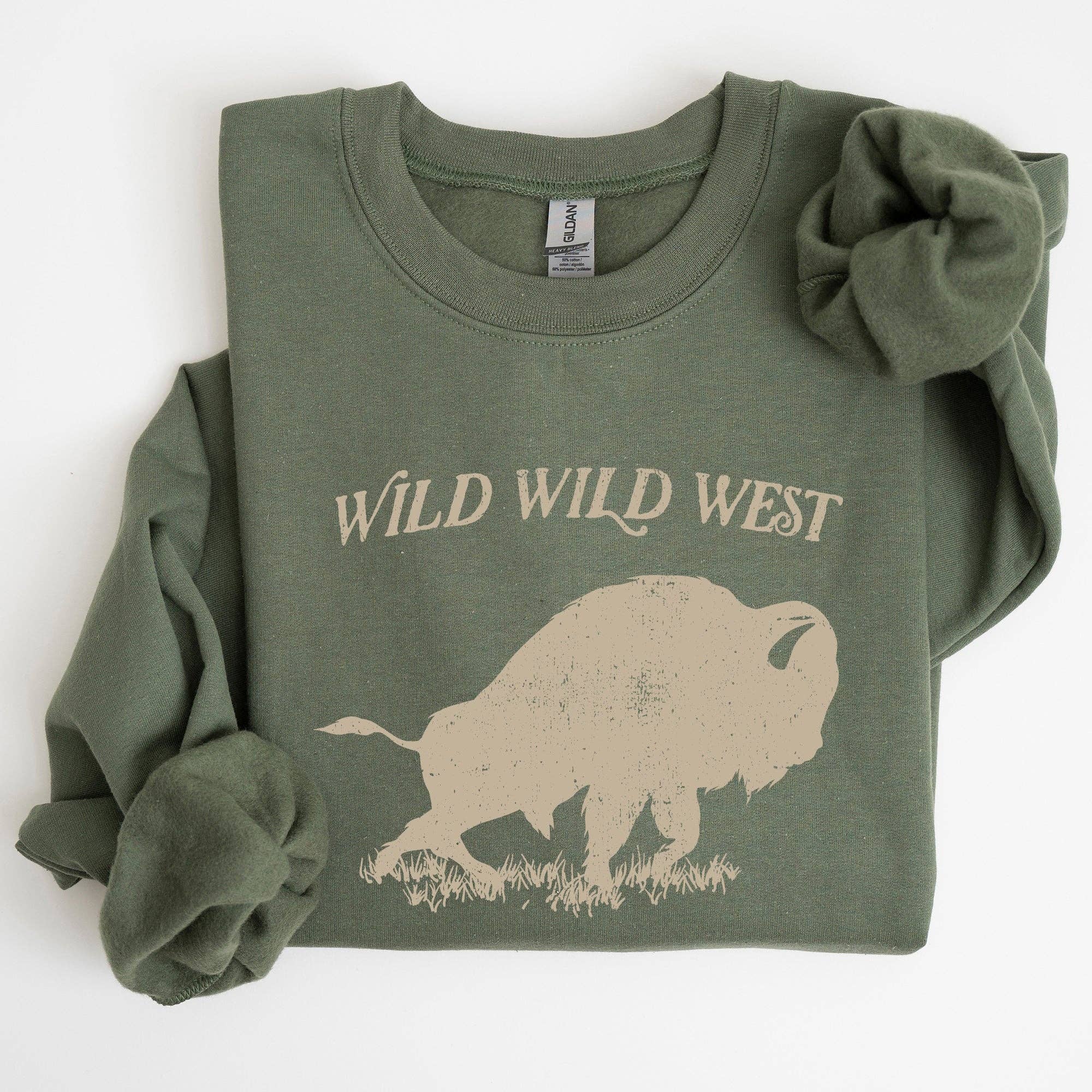 Wild Wild West, Buffalo, Country, Cowboy, Cowgirl Sweatshirt T-Shirts, Hoodie | PodTeesHub.com