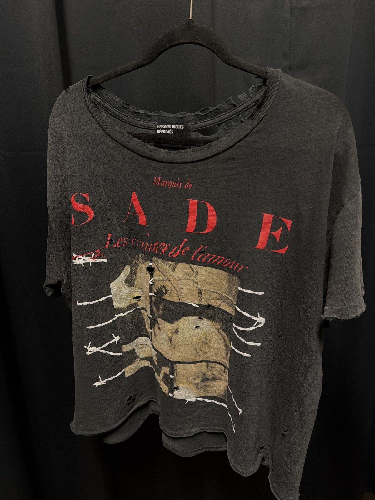 Enfants Riches Deprimes Marquis De Sade Distressed Tee Les Crimes De L Amour Hoodie, Sweatshirt | PodTeesHub.com