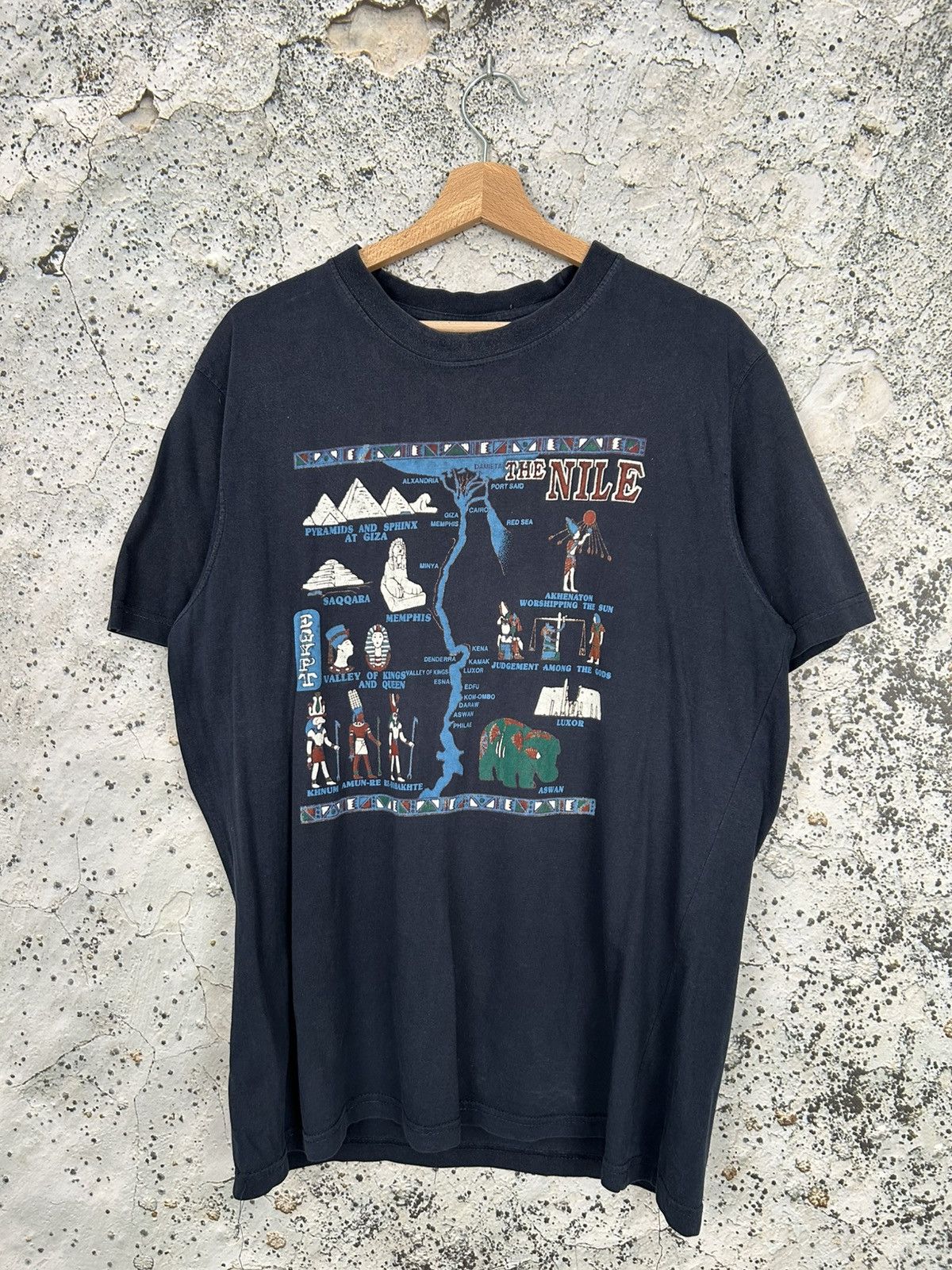Vintage Egypt Graphic Tee Boxy Fit Skate Tourist Grunge Punk Hoodie, Sweatshirt | PodTeesHub.com