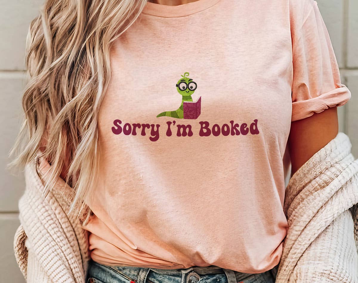 Sorry I'm Booked - Cute Bookworm Book Reading Graphic Shirt Hoodie, Sweatshirt | PodTeesHub.com