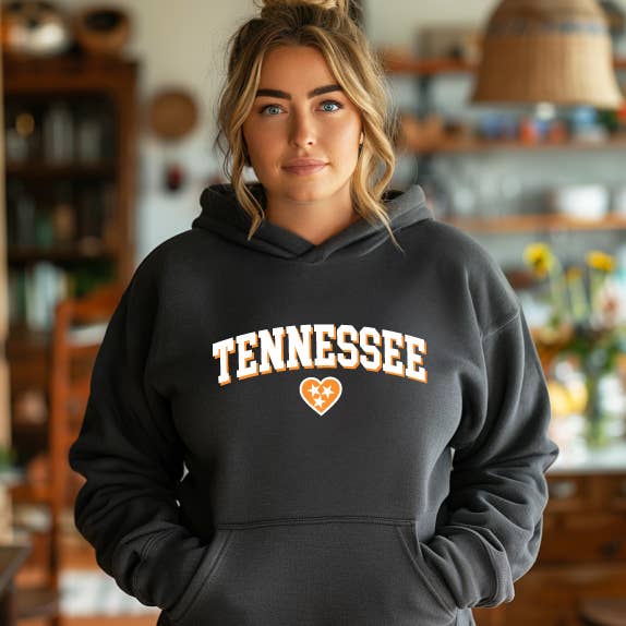 Tennessee Love Dark Heather Gray Hoodie T-Shirts, Sweatshirt | PodTeesHub.com