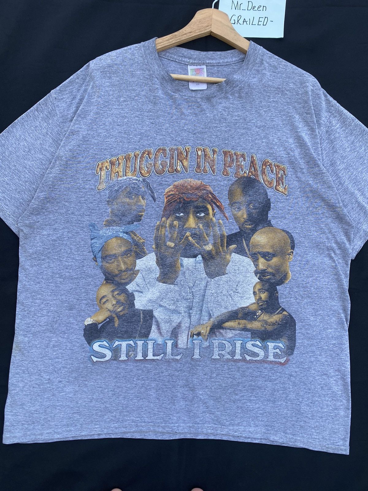 Rap Tees Vintage Tupac Shakur Thuggin In Peace Still I Rise Tee Hoodie, Sweatshirt | PodTeesHub.com