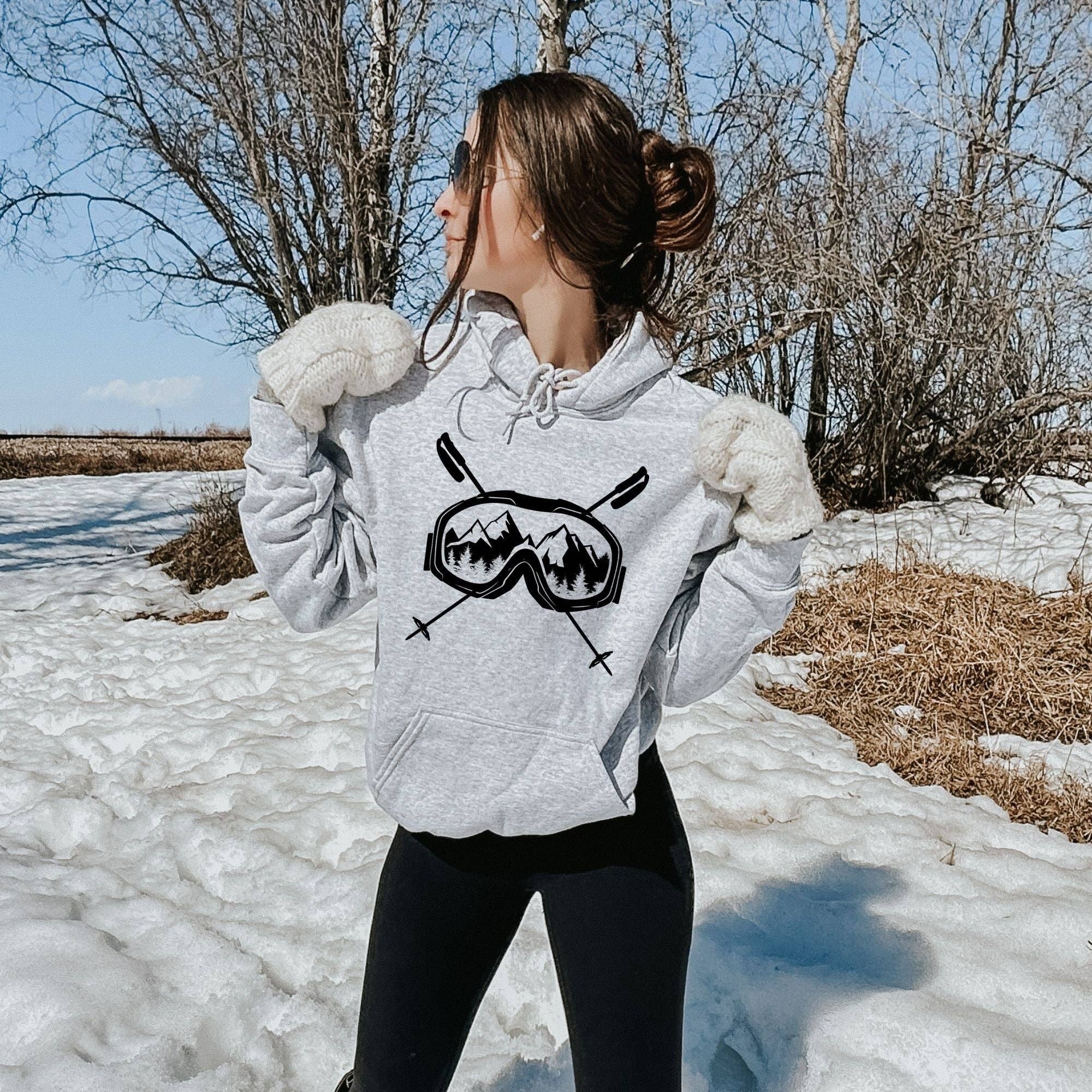 Skiing Hoodie - Crewneck Sweatshirt For Skier *Unisex Fit* T-Shirts | PodTeesHub.com